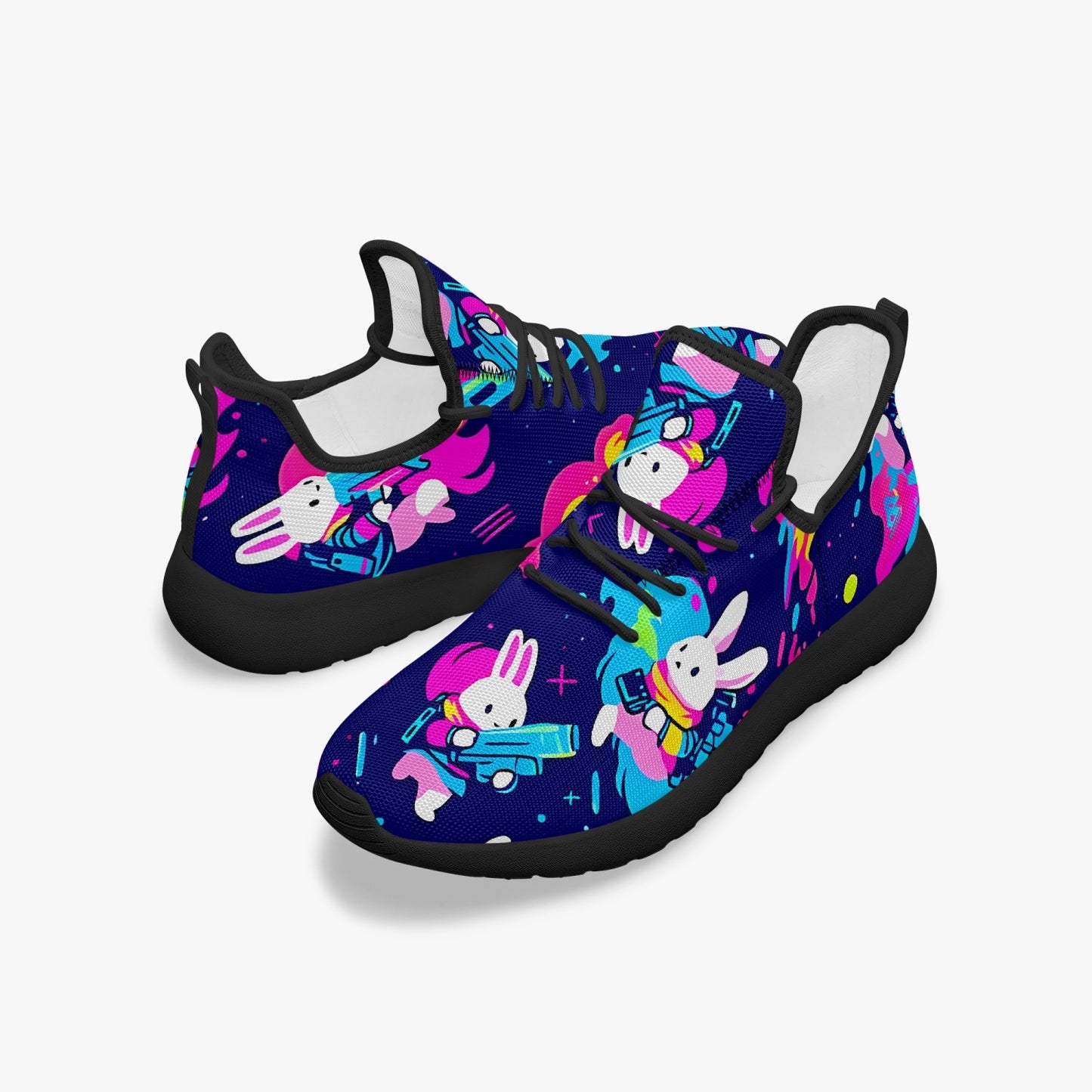 Bunnies innn spaaace Classic Mesh Knit Sneakers