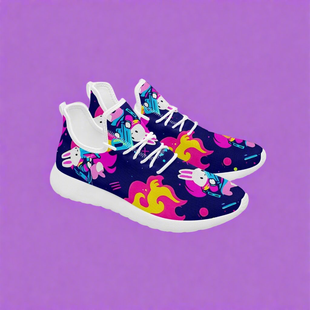 Bunnies innn spaaace Classic Mesh Knit Sneakers