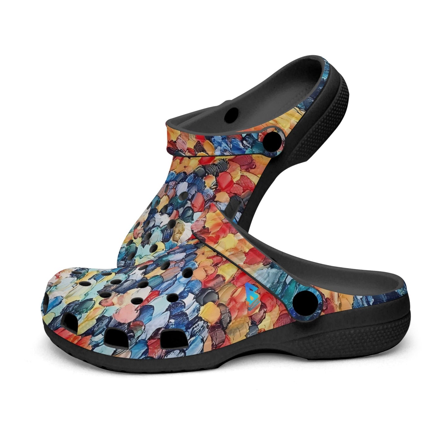 Jess Lewis Abstract Beach Oils Rok-Clogs