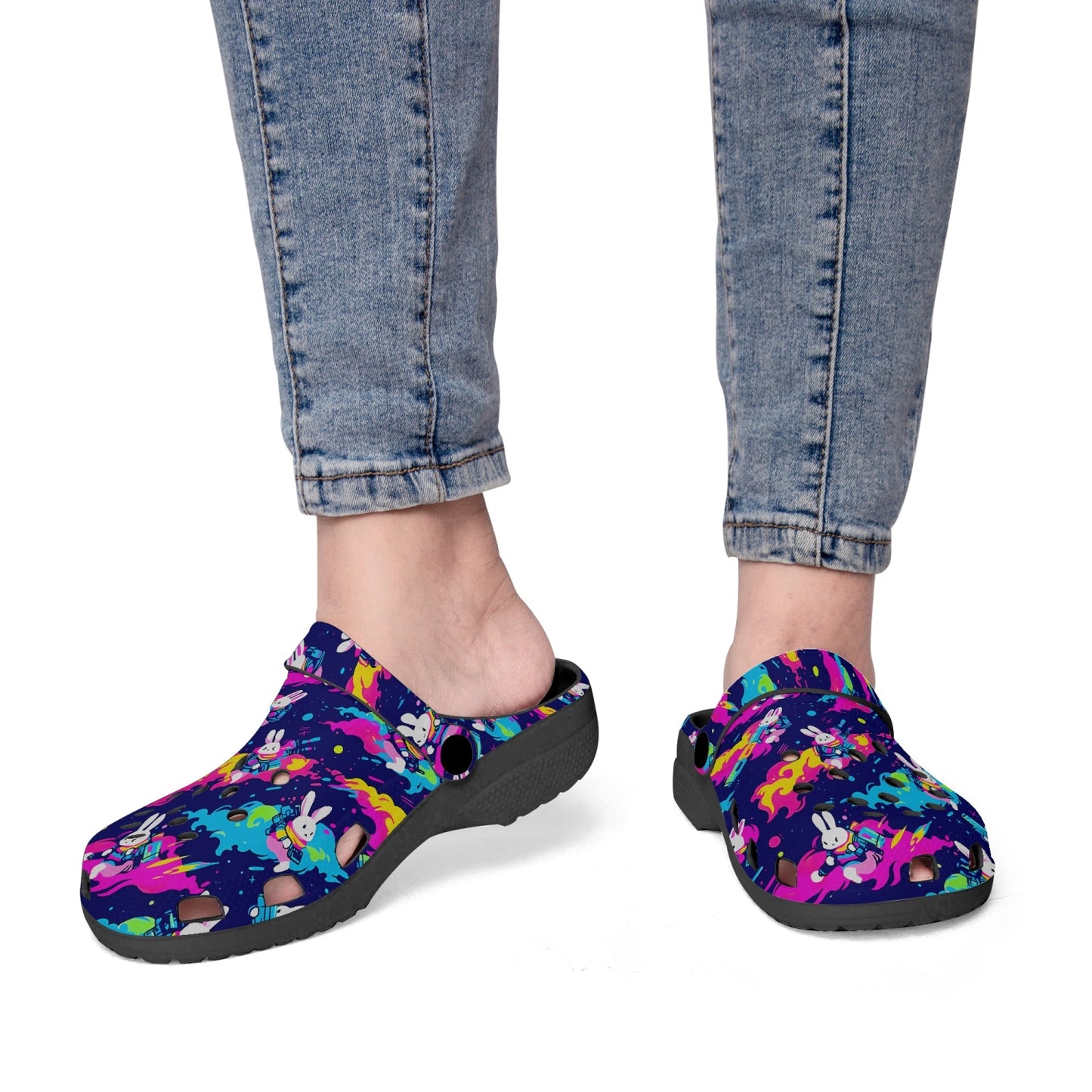 Bunnies innnn Spaaaace Rok-Clogs