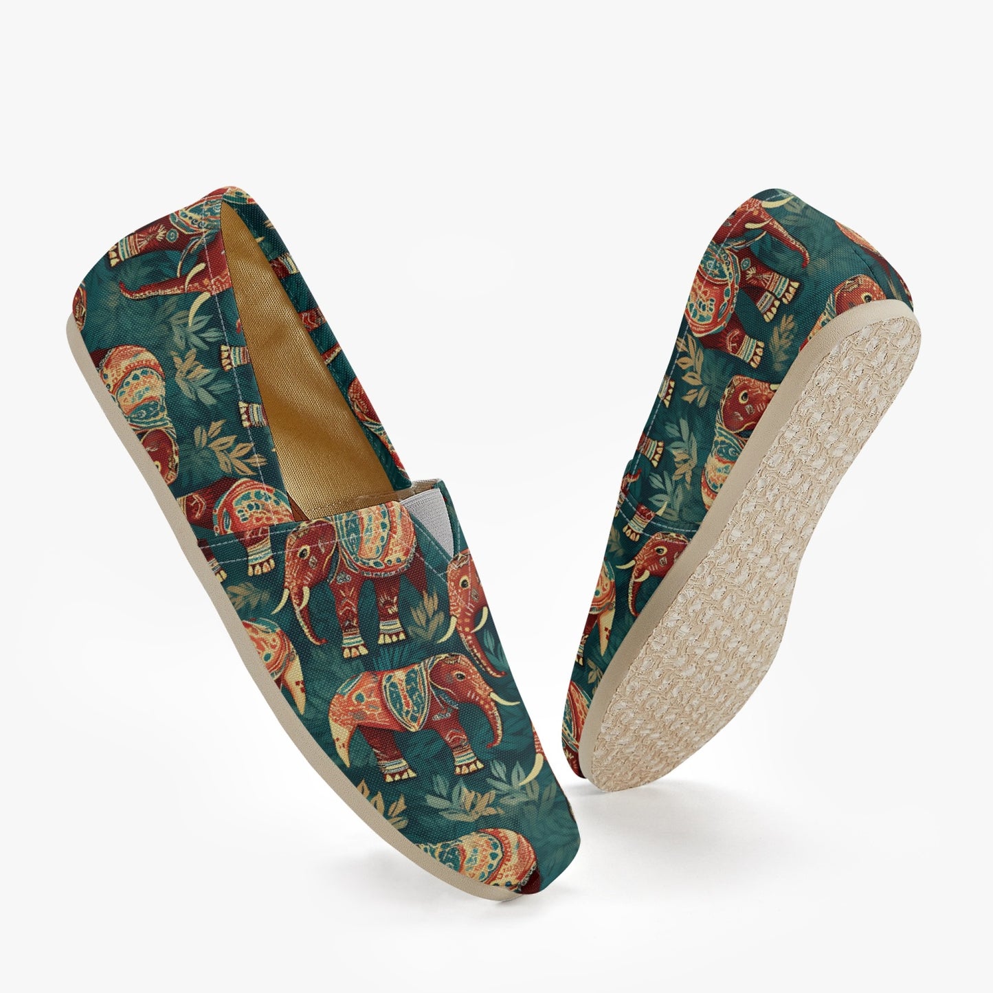 Elephants Canvas Toms Shoes
