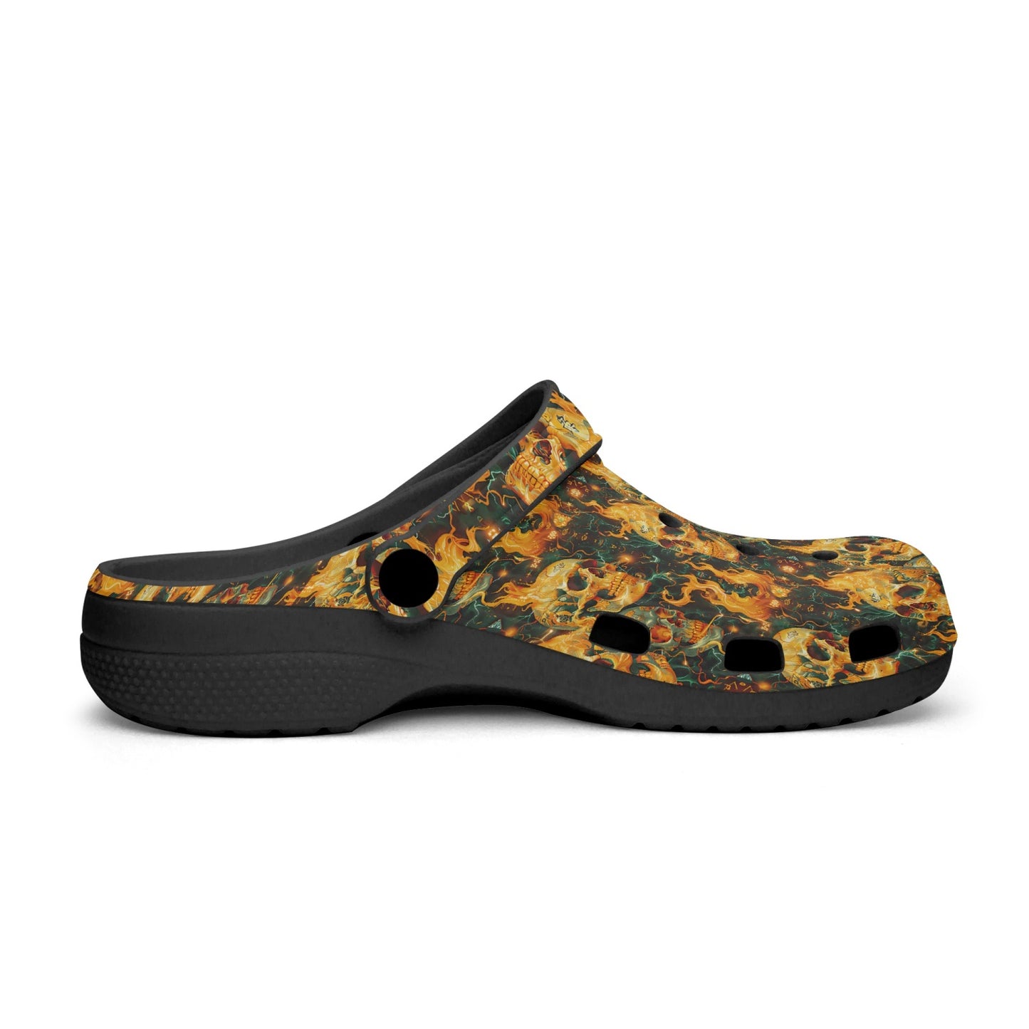 Fiery Skulls Rok-Clogs