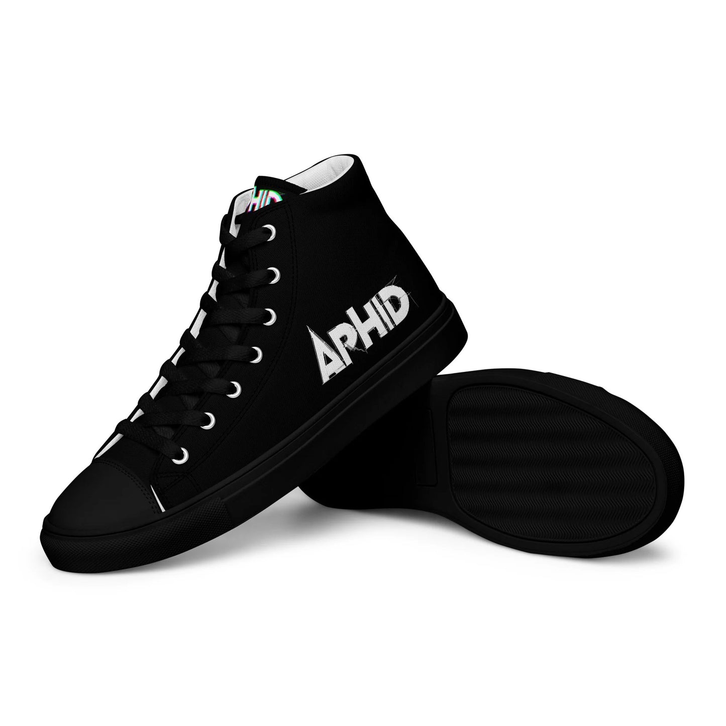 APHID - Men’s high top canvas Rock / Metal shoes - Free Delivery! Alternative Graphic footwear / Nu Metal