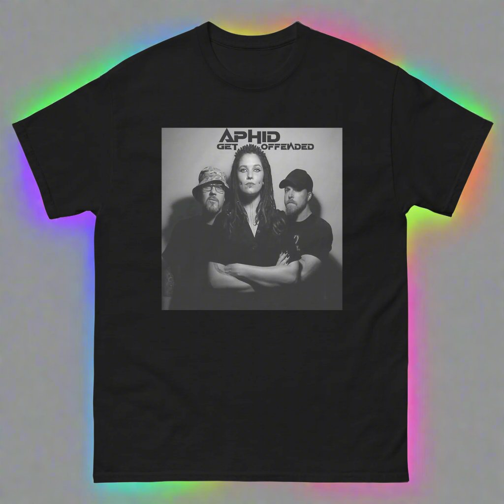 APHID 'Get Offended' Unisex classic Rock / Metal tee - Free Delivery! Alternative Graphic T shirts