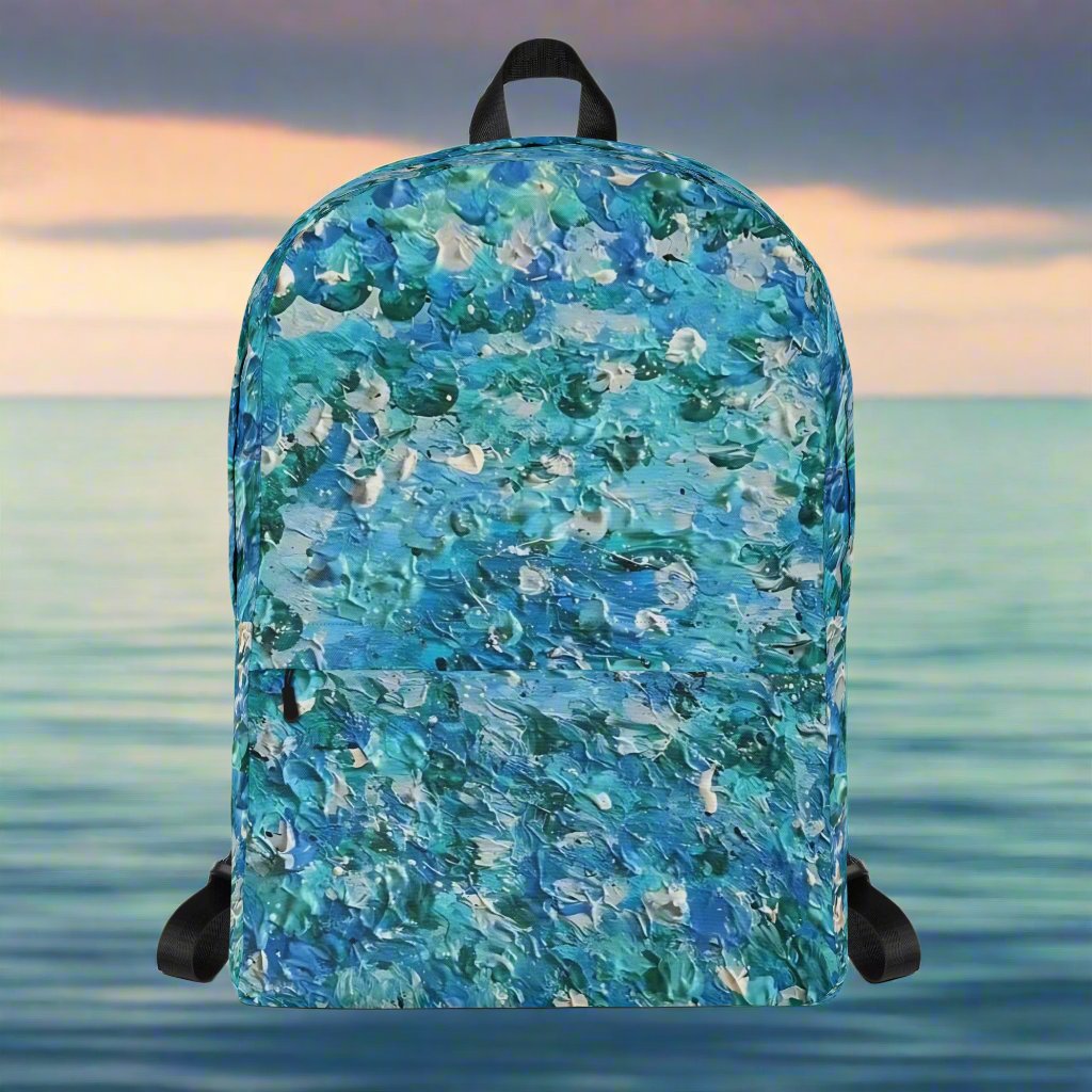 Abstract Blues Backpack – Free Delivery! Rock / Metal / Gothic / EDM / Clubwear - Alternative Apparel Only from Phase B Records.
