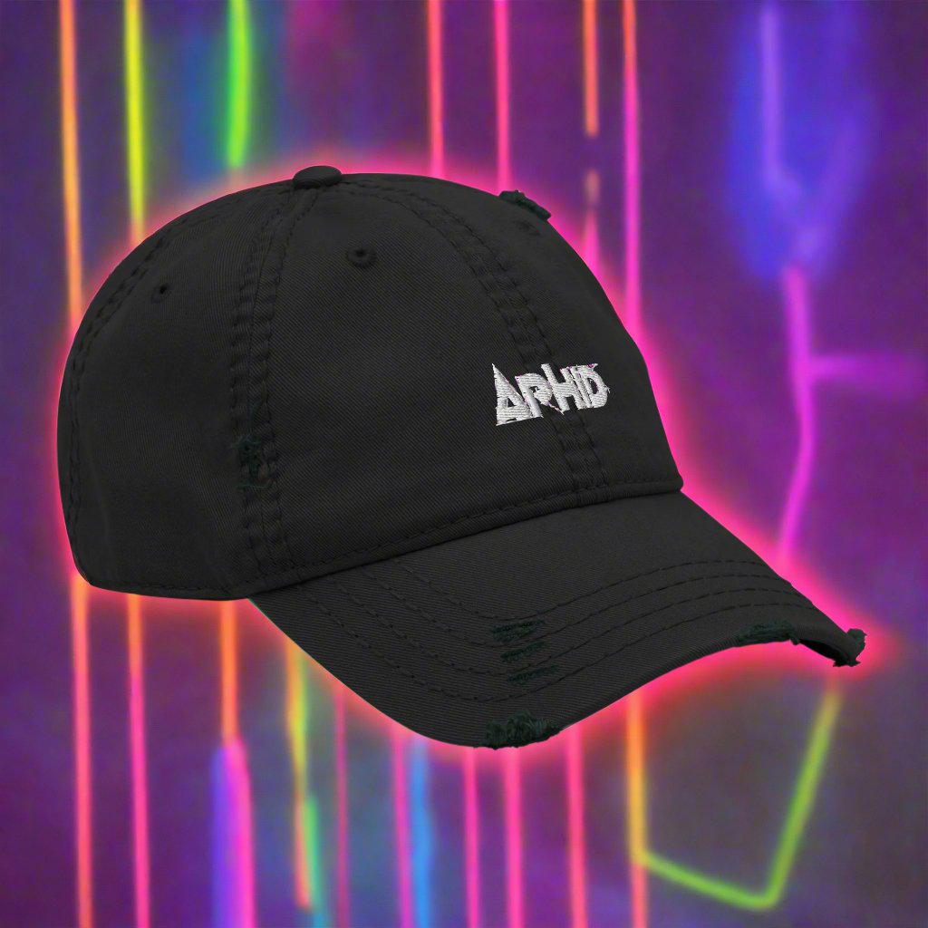 Aphid Distressed Dad Hat / Cap - Free Delivery! RocNU Metal / Rap Metal - Alternative Apparel Only from Phase B Records.