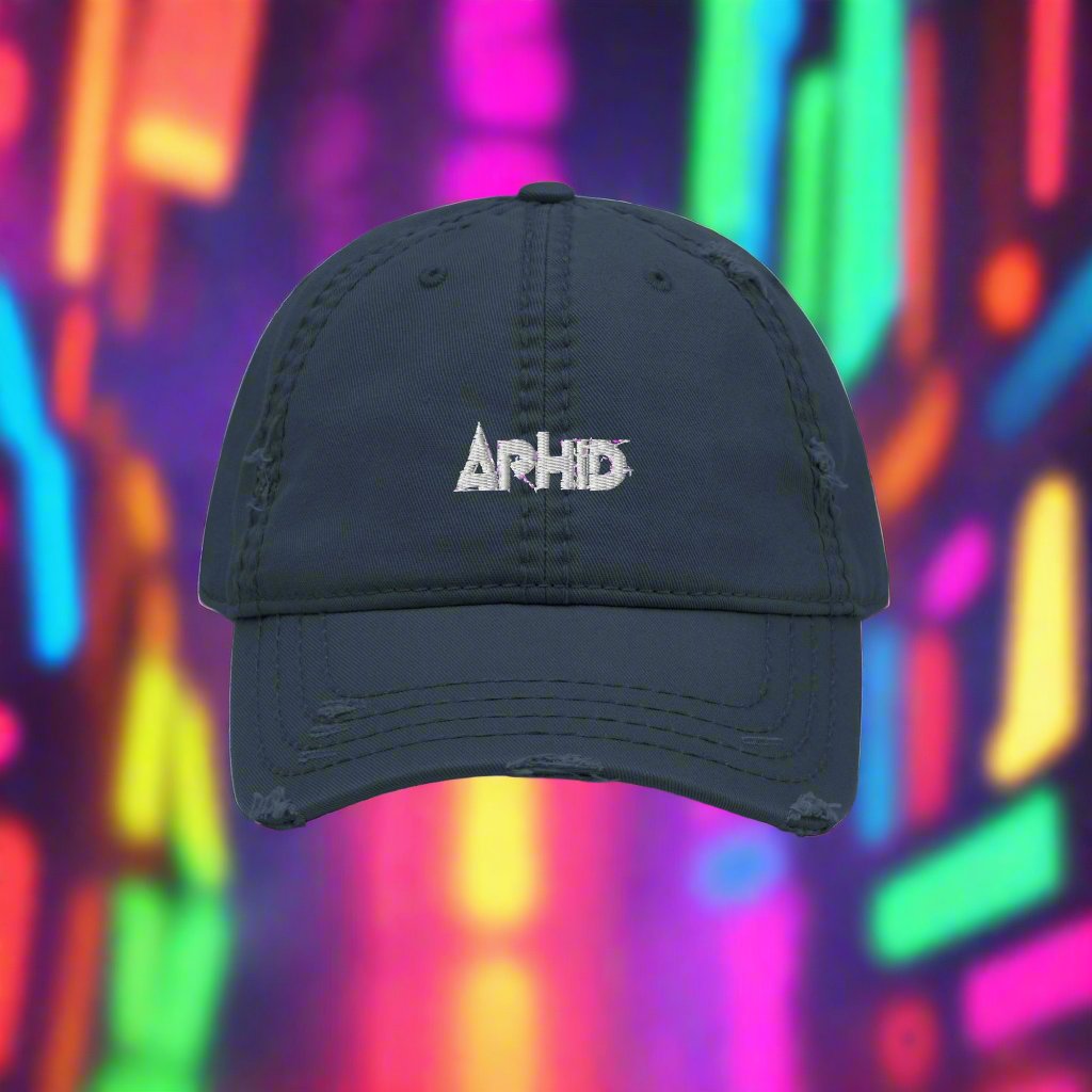 Aphid Distressed Dad Hat / Cap - Free Delivery! RocNU Metal / Rap Metal - Alternative Apparel Only from Phase B Records.