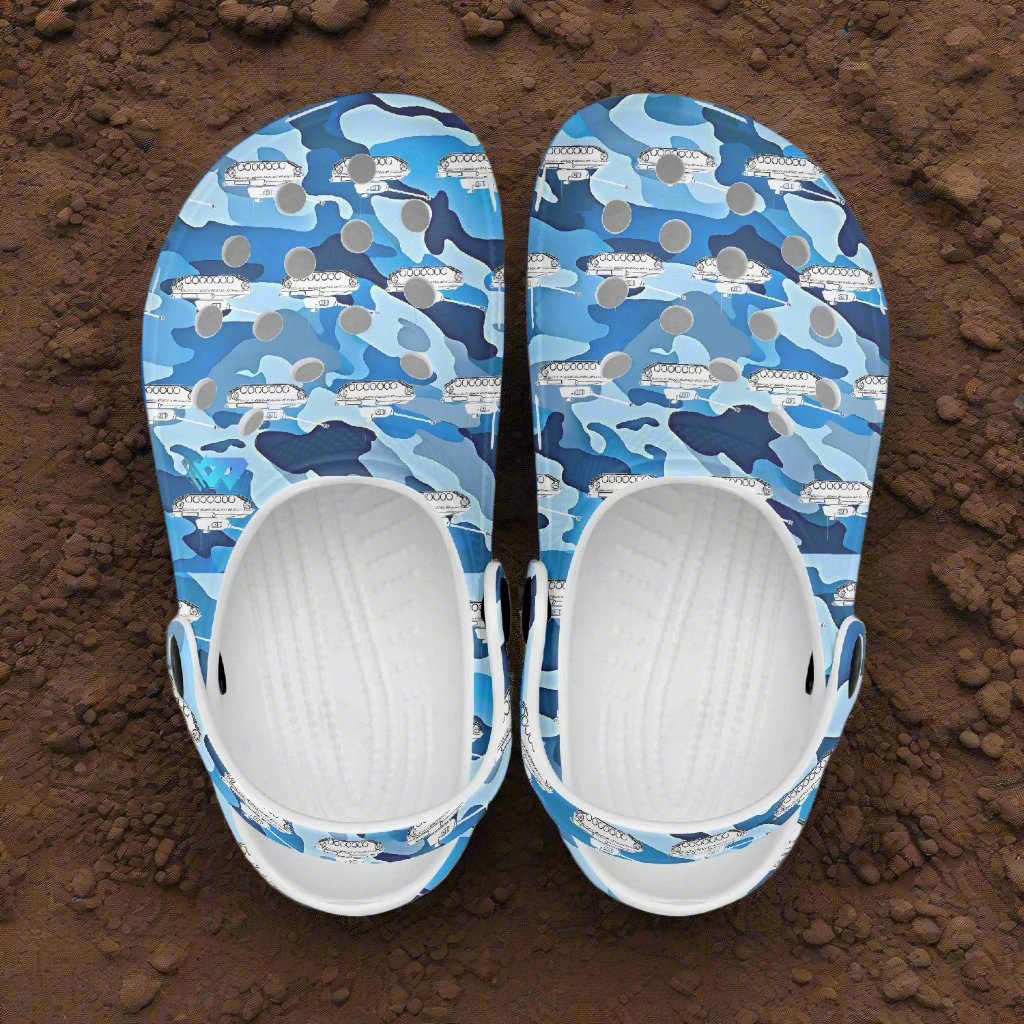 Camo Tanks Rok-Clogs - Alternative Art Clogs for Kids