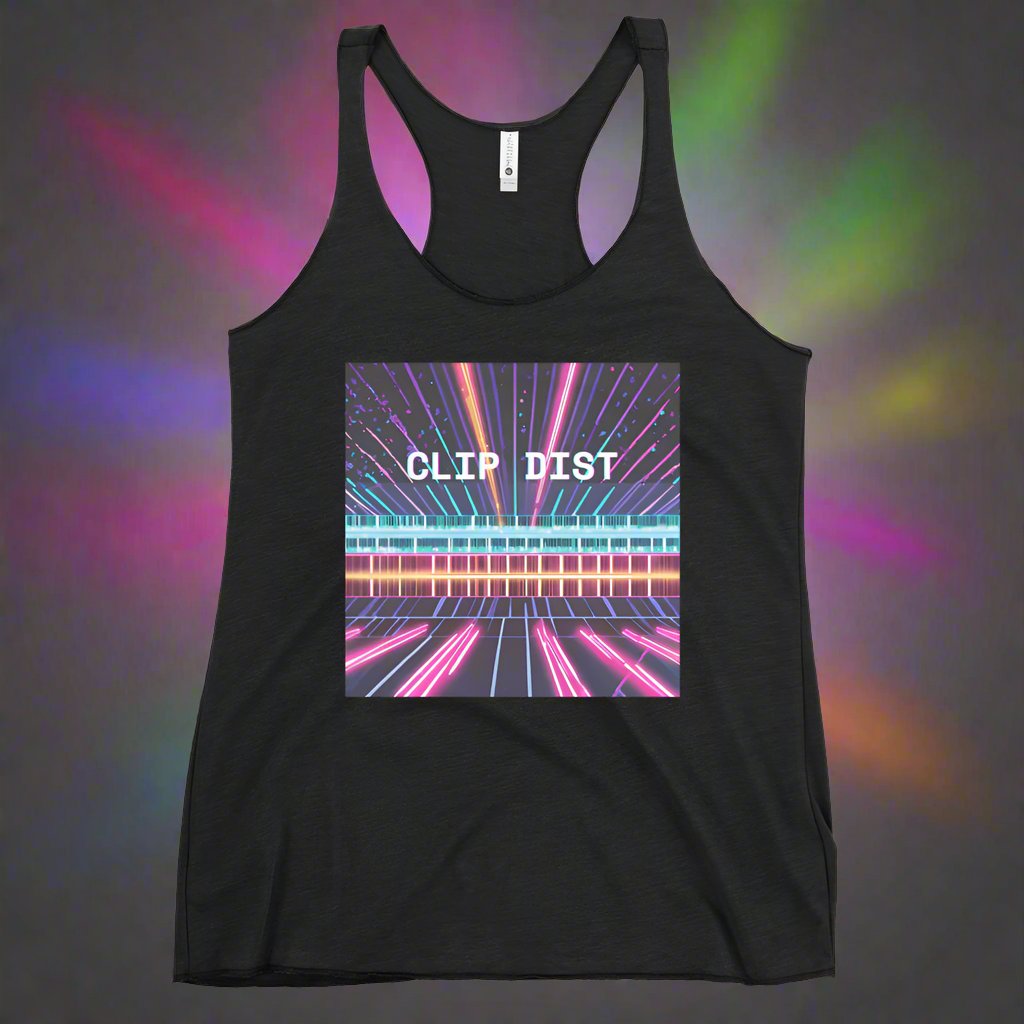 Clip Dist. Women's Racerback Tank - Free Delivery! Rock / Metal / Electronic / EDM / Underground - Alternative Apparel and Merch Only from Phase B Records.