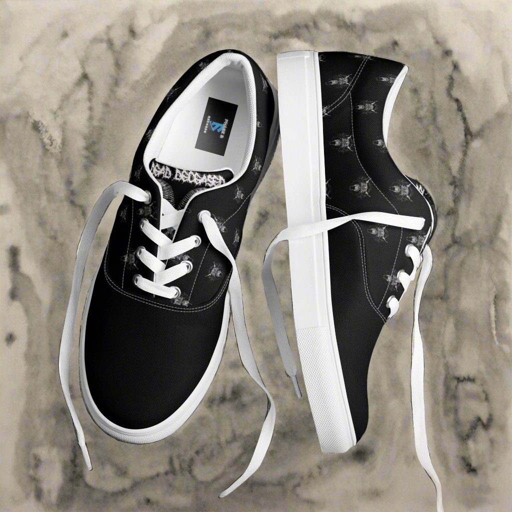 Dead Deceased Men’s lace-up canvas shoes - Free Delivery! Rock / Metal / Gothic Alternative Tee - Alternative Apparel Only from Phase B Records.