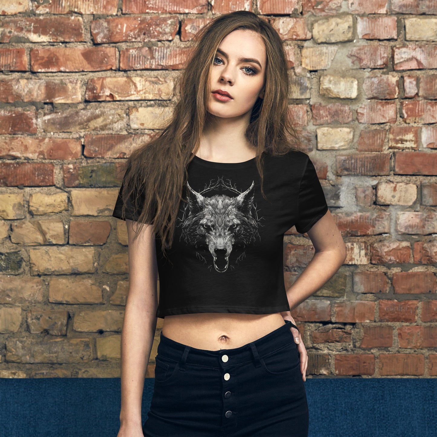 Dead Deceased Unleash the Wolves Women’s Crop Tee - Free Delivery! Rock / Metal / Gothic Alternative - Alternative Apparel Only from Phase B Records.