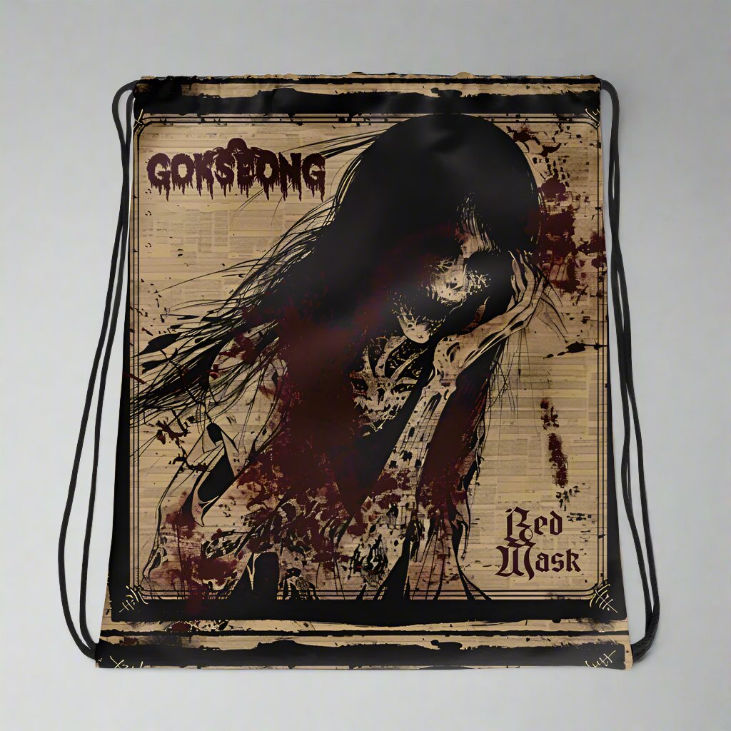 Gokseong Red Mask Drawstring bag - Free Delivery! Rock / Metal / Alternative - Alternative Apparel and Merch Only from Phase B Records.