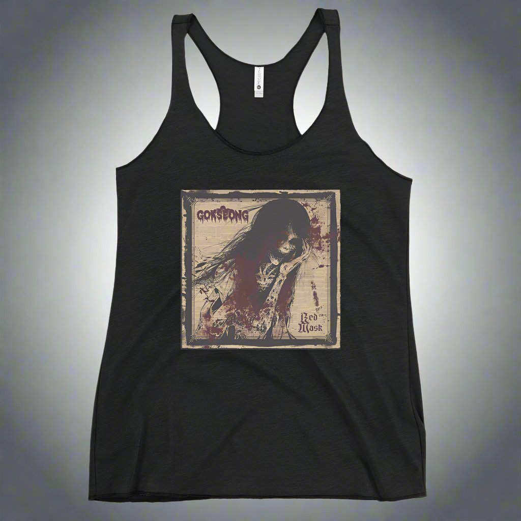 Gokseong Red Mask Women's Racerback Tank - Free Delivery! Rock / Metal / Alternative - Alternative Apparel and Merch Only from Phase B Records.