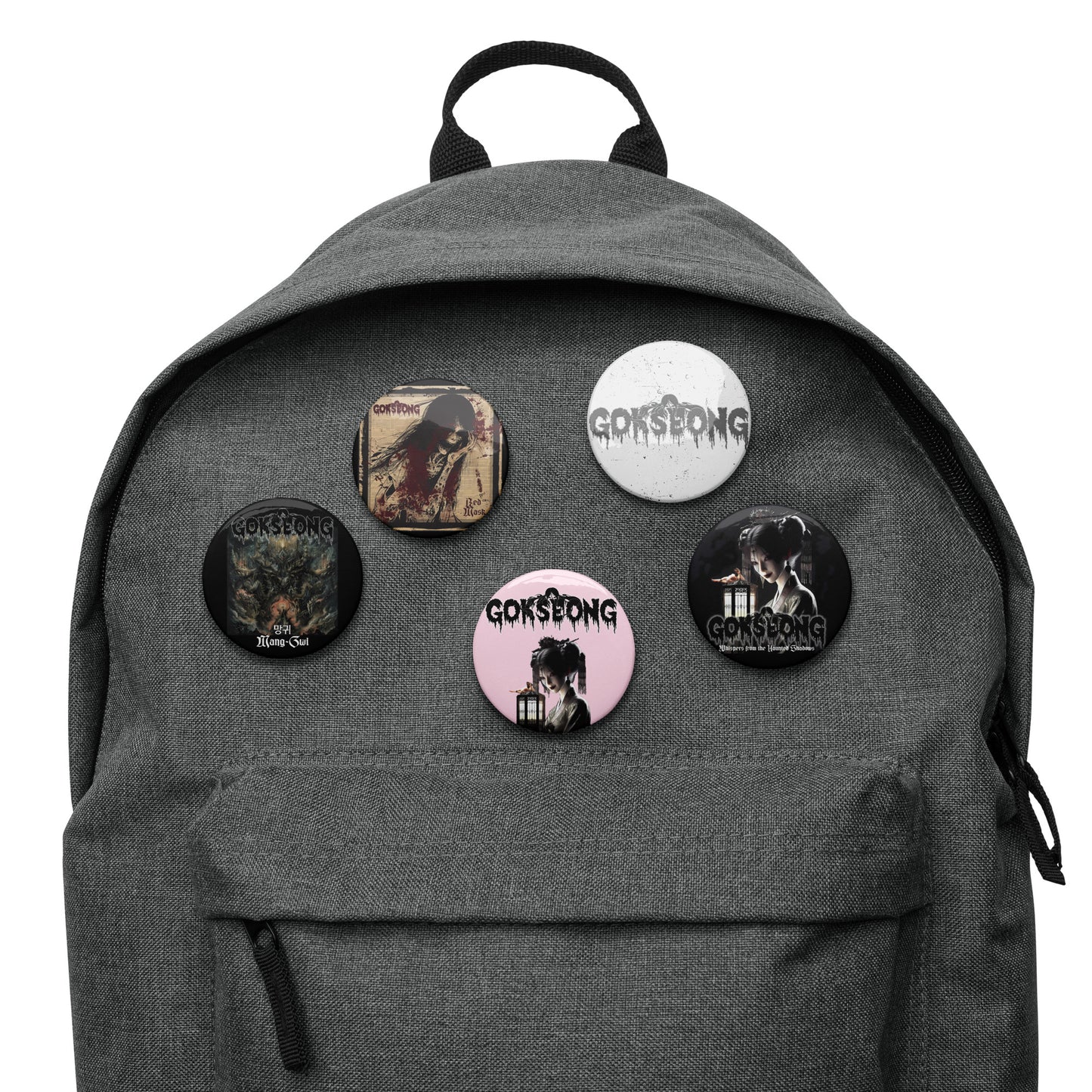 Gokseong Set of pin buttons - Free Delivery! Rock / Metal / Alternative - Alternative Apparel and Merch Only from Phase B Records.