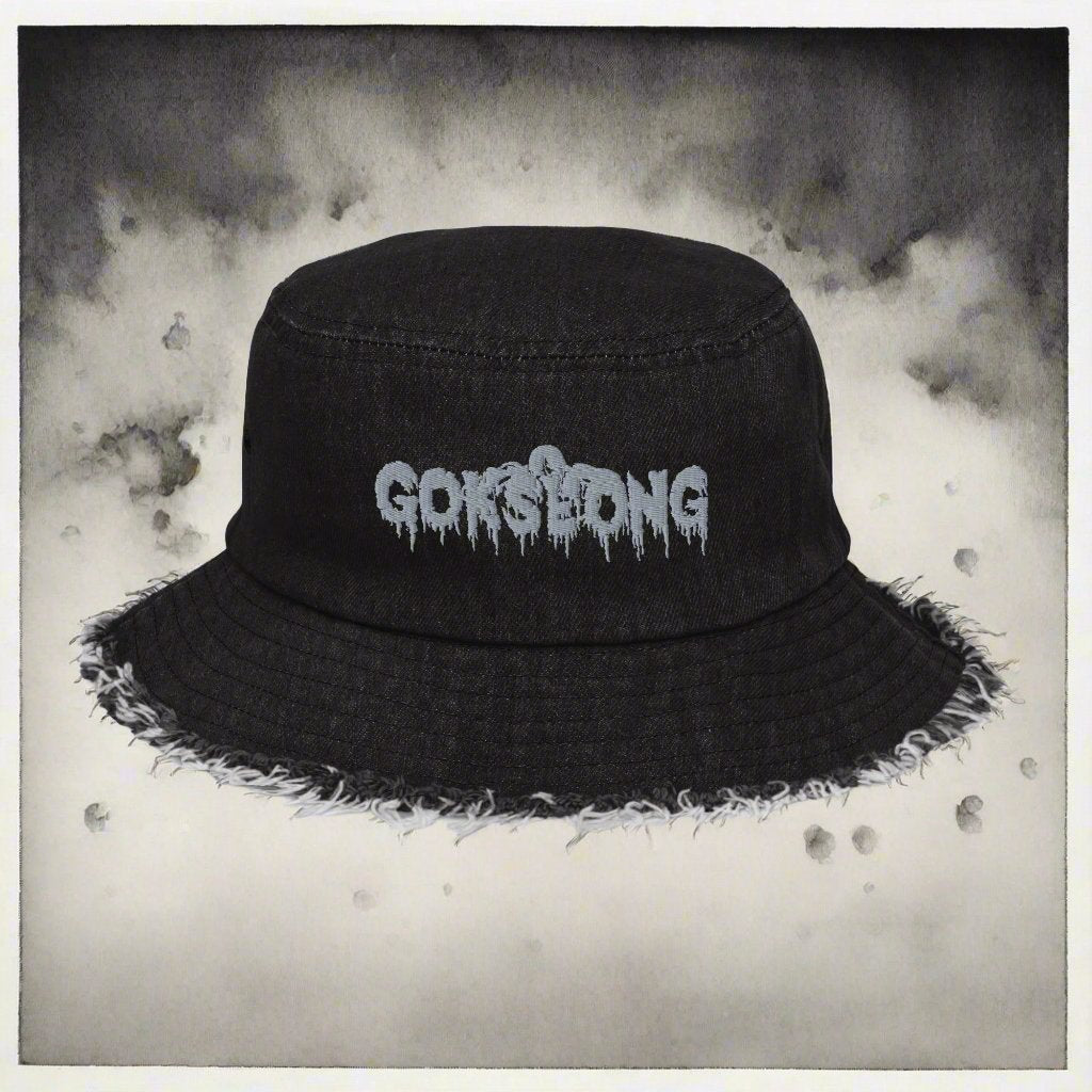 Gokseong denim bucket hat - Free Delivery! Rock / Metal / Alternative - Alternative Apparel and Merch Only from Phase B Records.