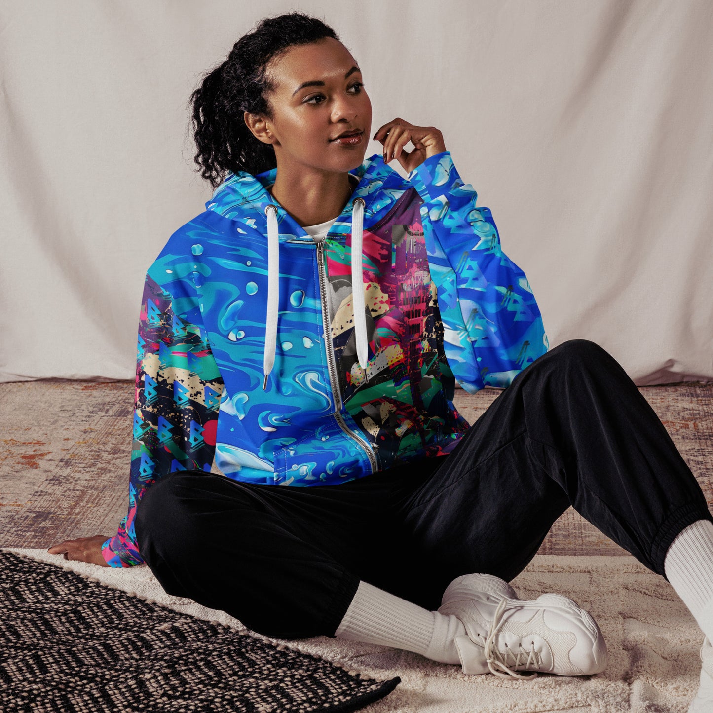 Jess Lewis Seafoam & Andromeda Unisex zip hoodie - Free Delivery! Rock / Mathrock / Progressive / Jazz Fusion - Alternative Apparel and Merch Only from Phase B Records.