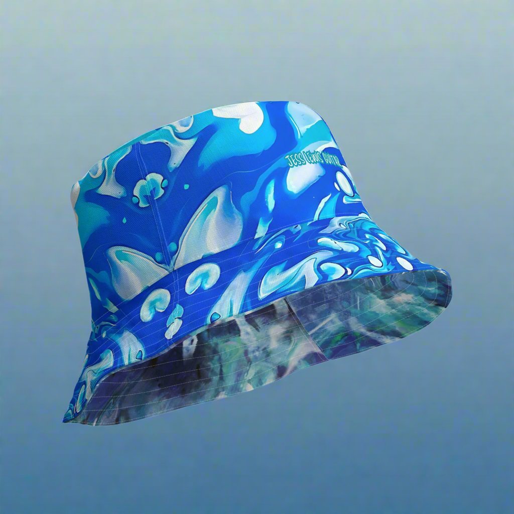 Jess Lewis Seafoam Reversible bucket hat - Free Delivery! Rock / Mathrock / Progressive / Jazz Fusion - Alternative Apparel and Merch Only from Phase B Records.