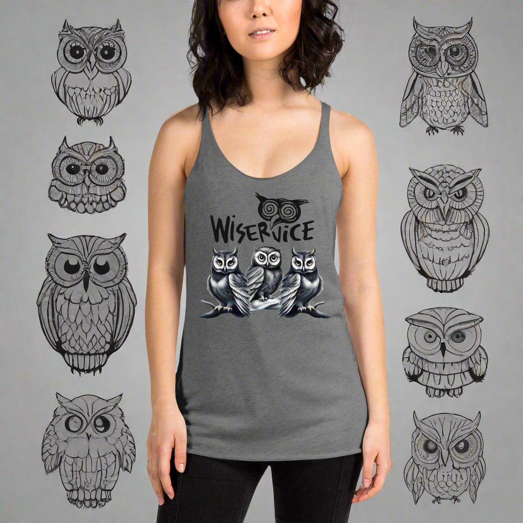 The Wiservice - Women's Racerback Tank - Free Delivery! Reggae / Dub / Ska / Ska punk / Punk - Alternative Apparel and Merch Only from Phase B Records.