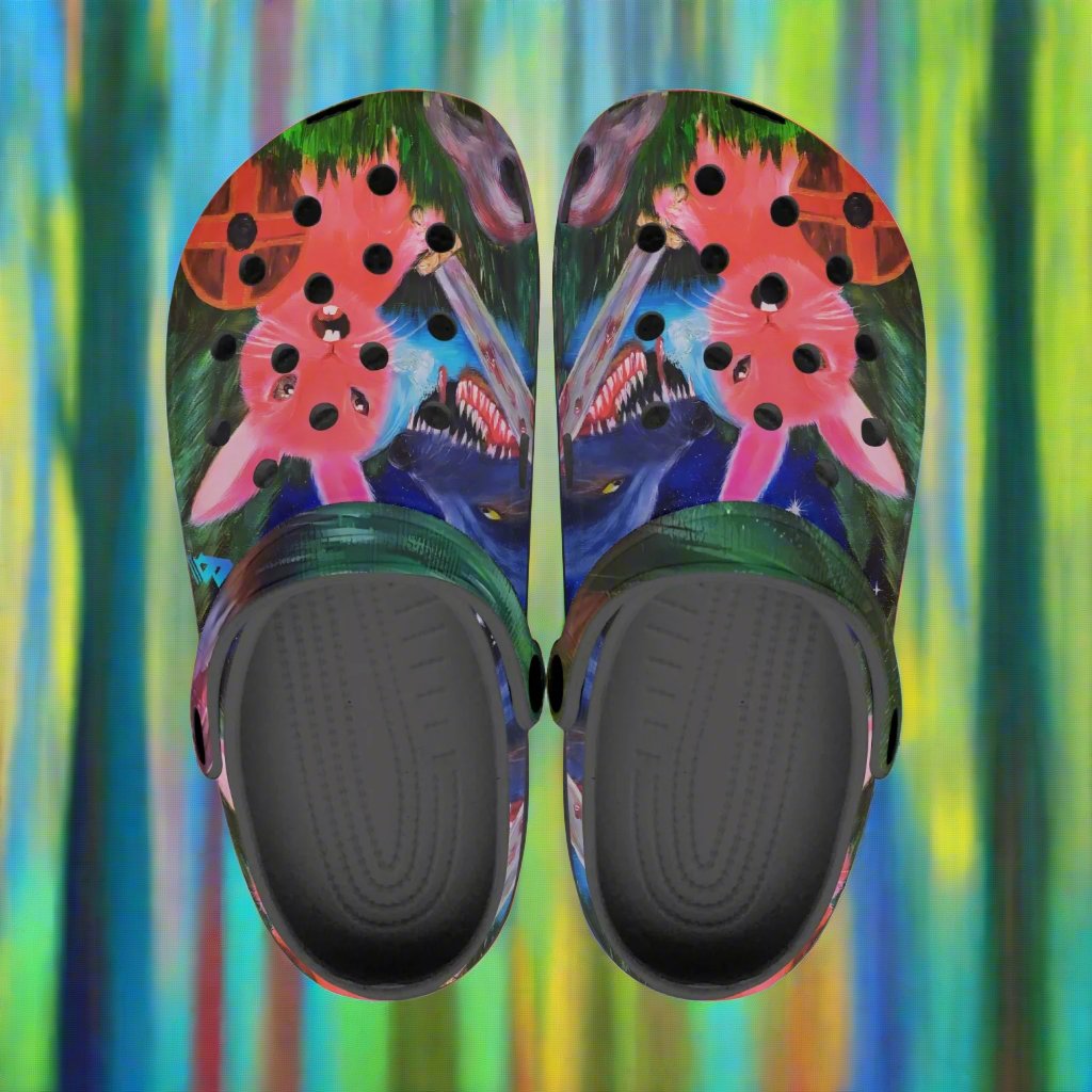 Viking Rabbit Rok-Clogs - Alternative Art Clogs for Men/Women/Kids