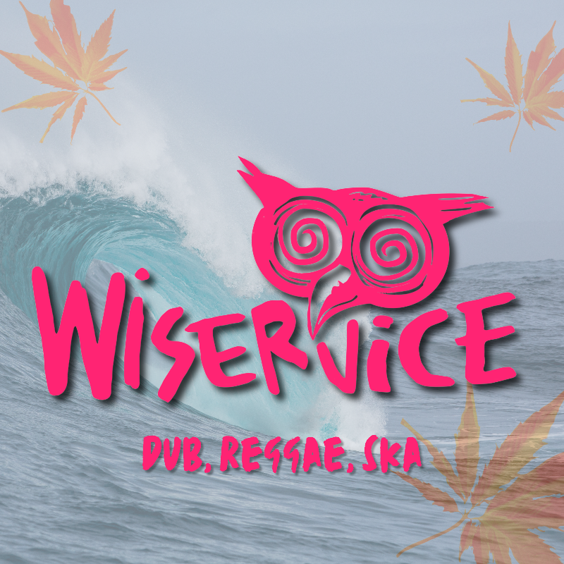 Wiservice. Dub, Reggae and Ska band from the UK. Main Logo. Phase B Records.2025