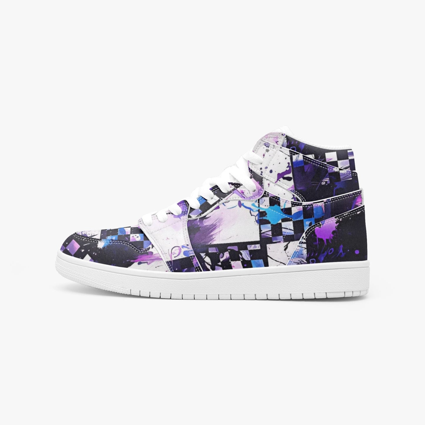 Ska Checker High-Top Leather Sneakers