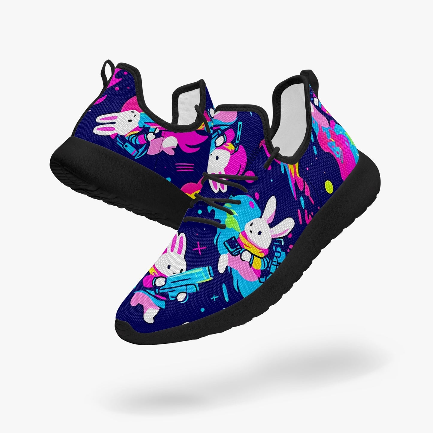 Bunnies innn spaaace Classic Mesh Knit Sneakers