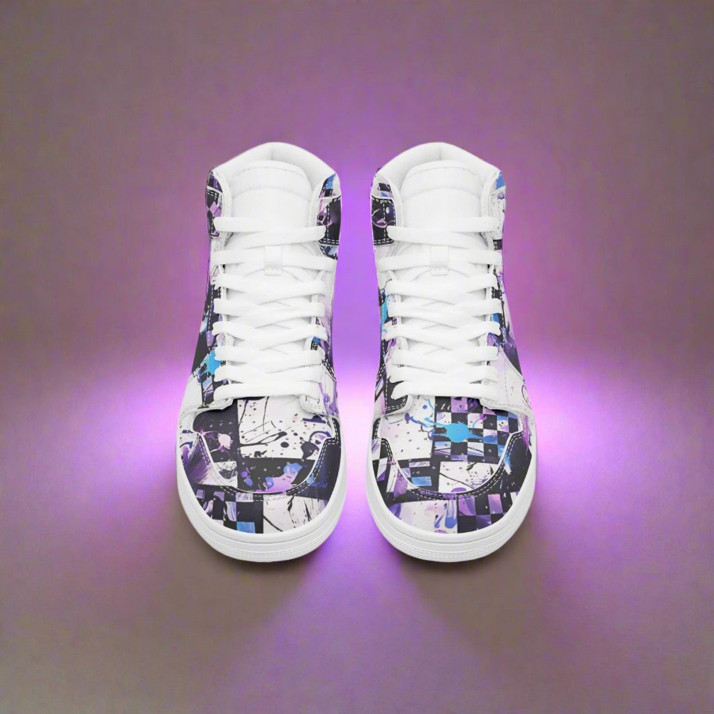 Ska Checker High-Top Leather Sneakers