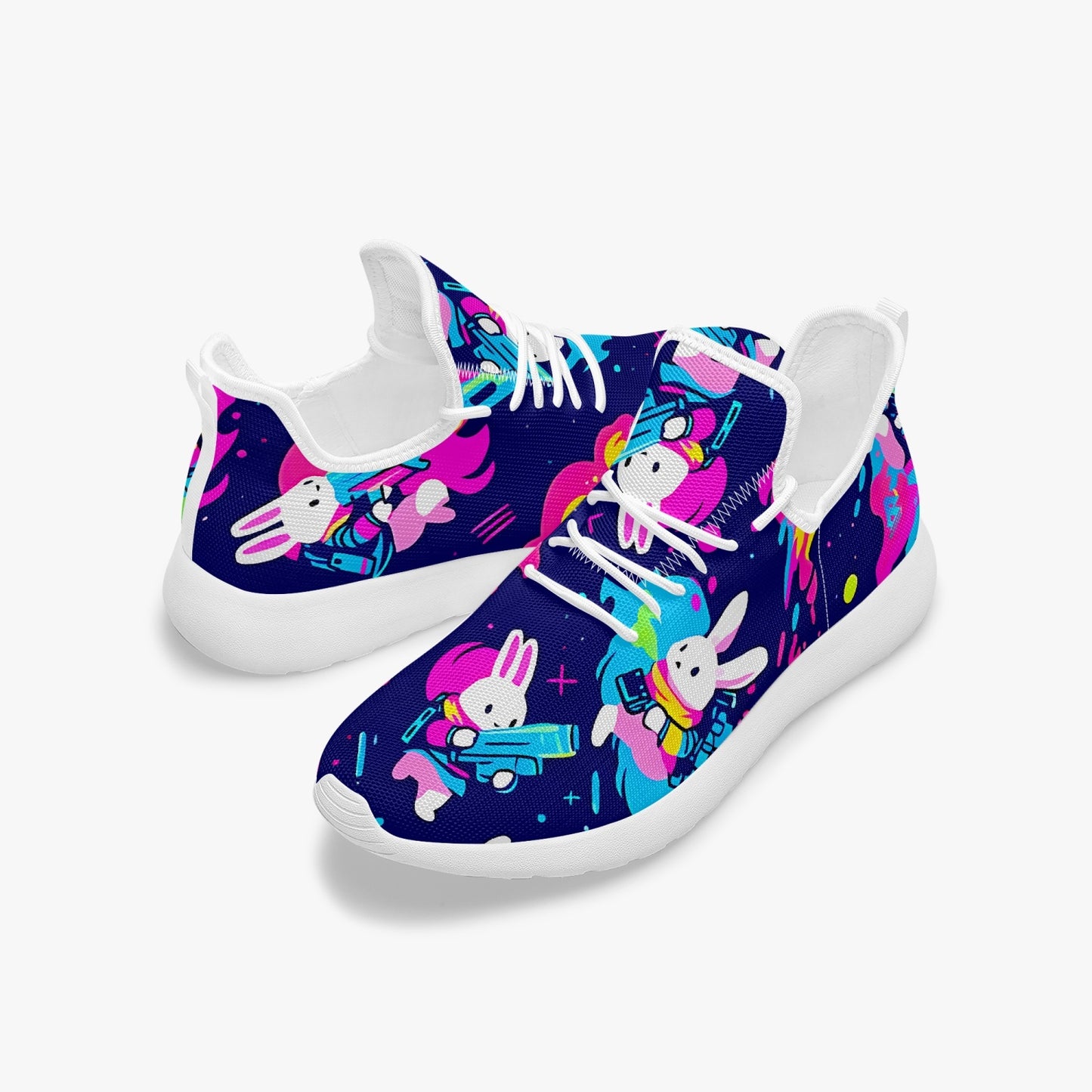 Bunnies innn spaaace Classic Mesh Knit Sneakers