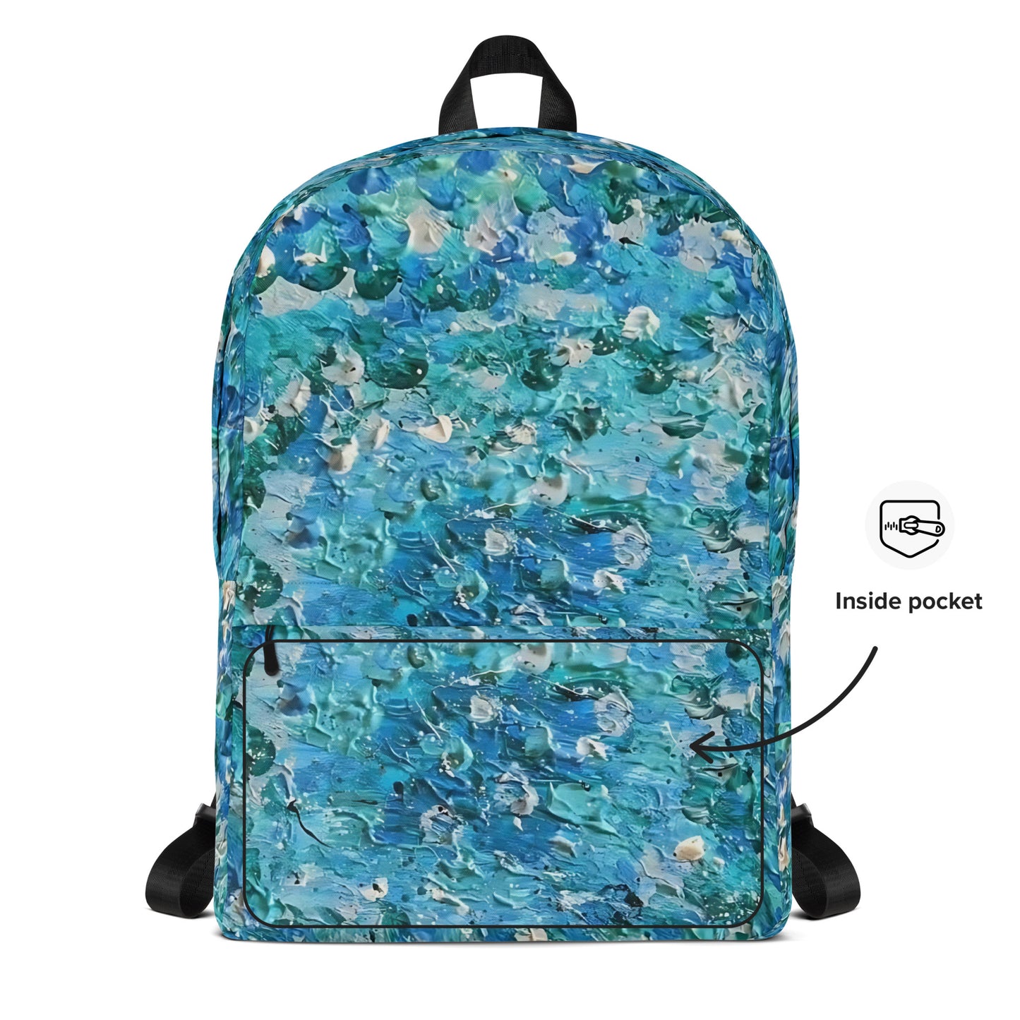 Abstract Blues Backpack – Free Delivery! Rock / Metal / Gothic / EDM / Clubwear - Alternative Apparel Only from Phase B Records.