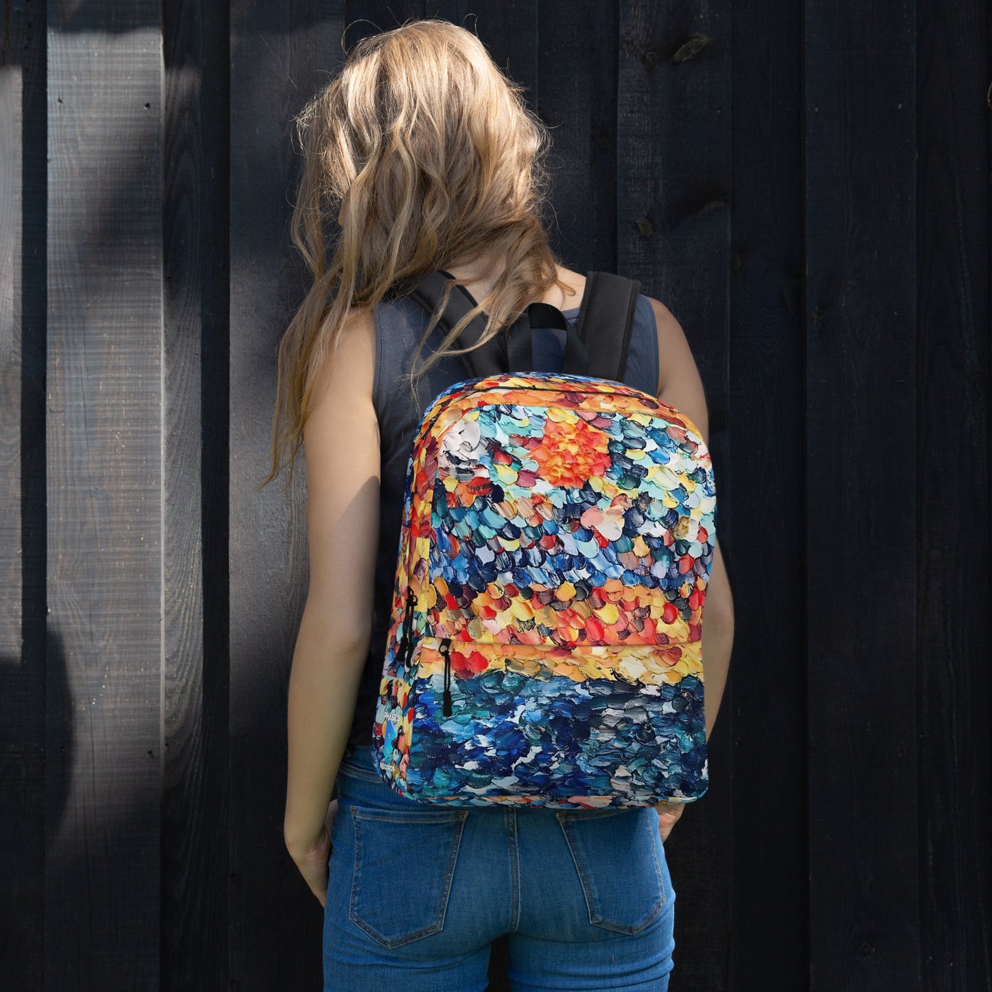 Abstract Beach Oils Art Backpack – Free Delivery! Rock / Metal / Gothic / EDM / Clubwear - Alternative Apparel Only from Phase B Records.