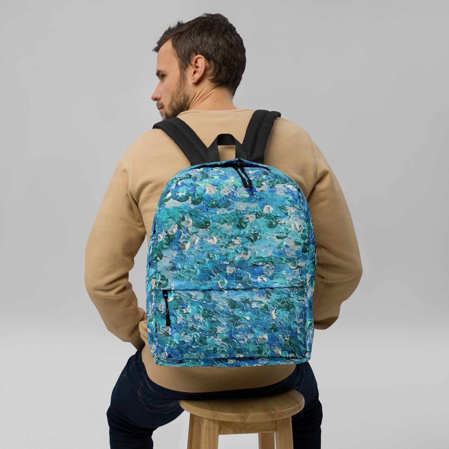 Abstract Blues Backpack – Free Delivery! Rock / Metal / Gothic / EDM / Clubwear - Alternative Apparel Only from Phase B Records.