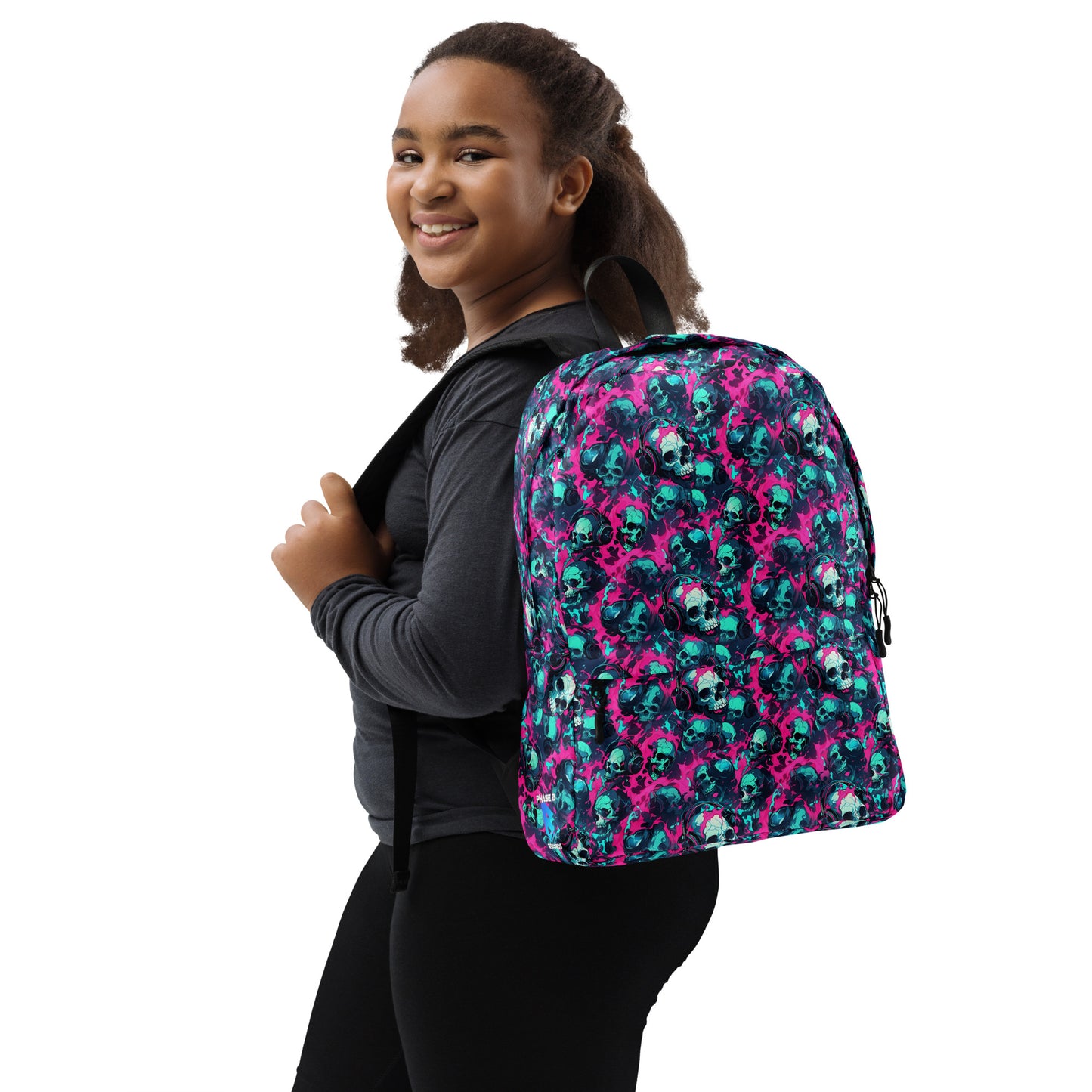 Pink Neon Skulls Backpack