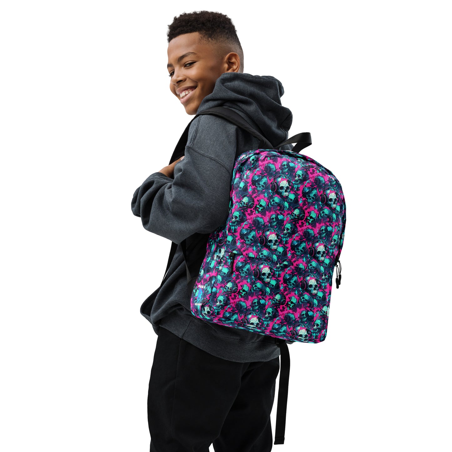Pink Neon Skulls Backpack