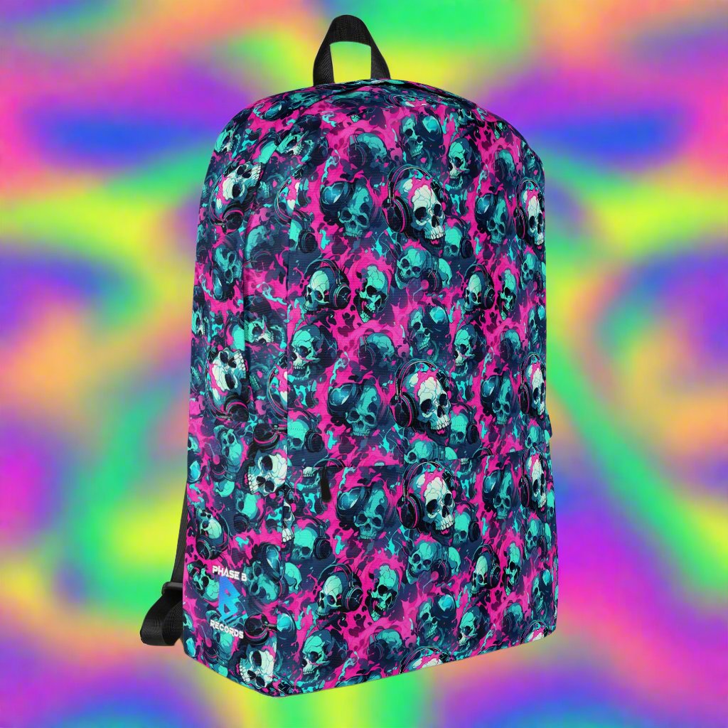 Pink Neon Skulls Backpack