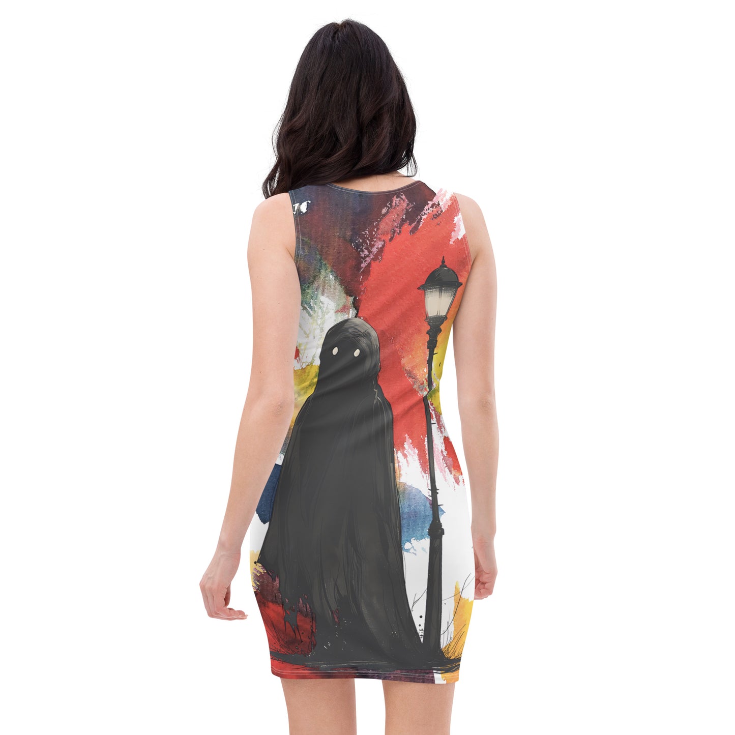 Ghost Abstract Bodycon dress