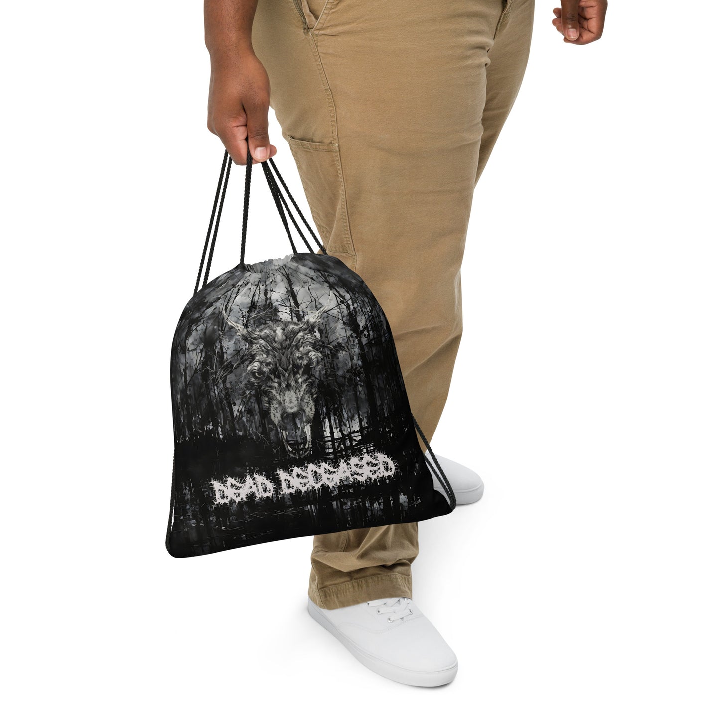 Dead Deceased Unleash the Wolves Drawstring Backpack - Free Delivery! Rock / Metal / Gothic Alternative - Alternative Apparel Only from Phase B Records.
