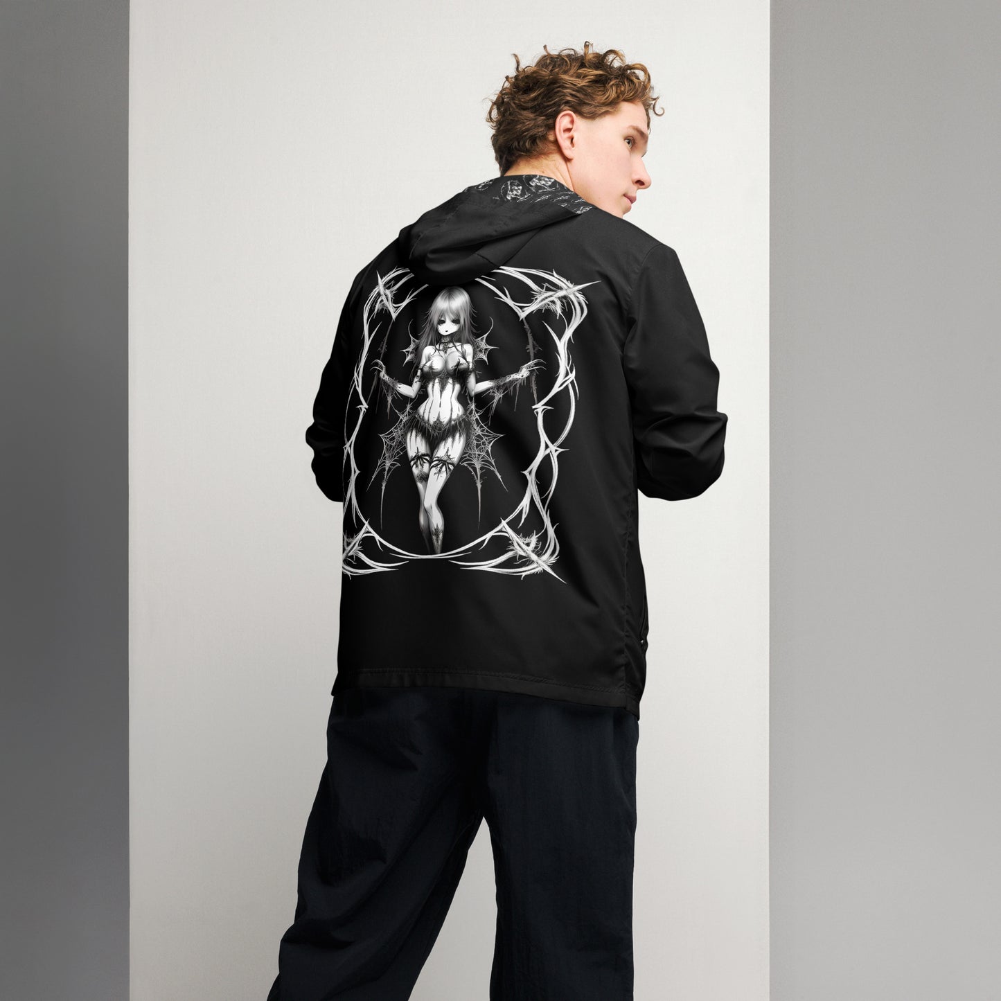 Pinup Spider Girls Men’s windbreaker
