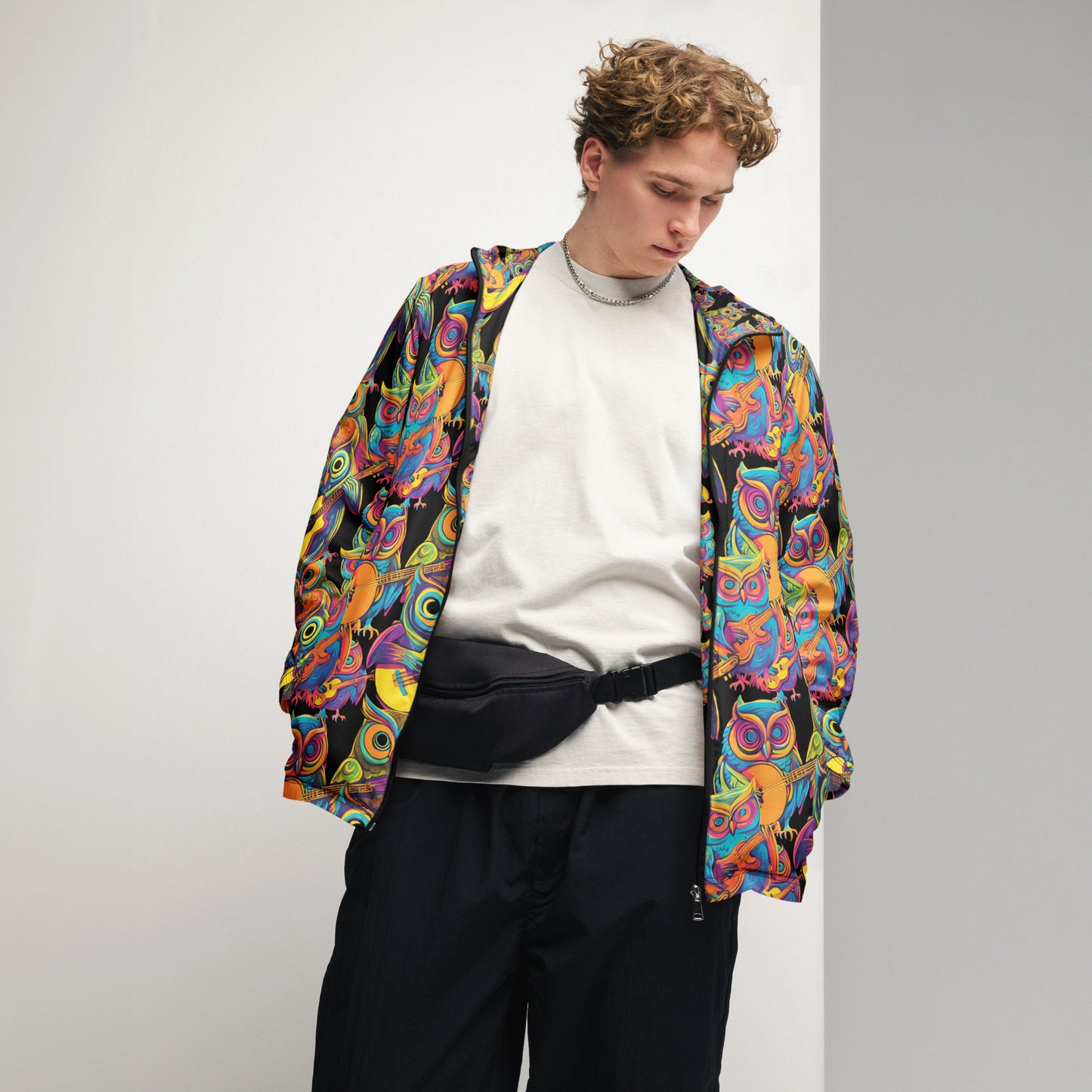 Jammin' Owls Men’s windbreaker - Free Delivery! Reggae / Dub / Ska / Ska punk / Punk - Alternative Apparel and Merch Only from Phase B Records.