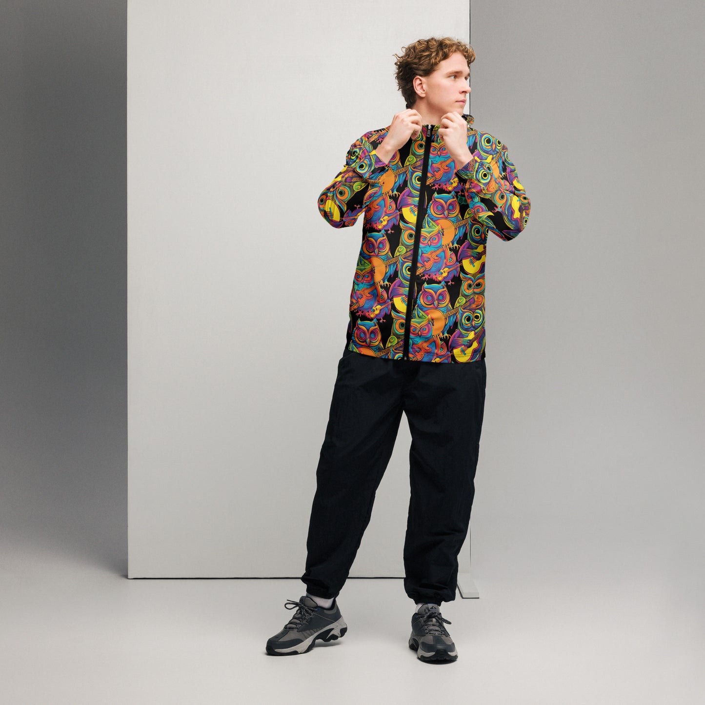 Jammin' Owls Men’s windbreaker - Free Delivery! Reggae / Dub / Ska / Ska punk / Punk - Alternative Apparel and Merch Only from Phase B Records.