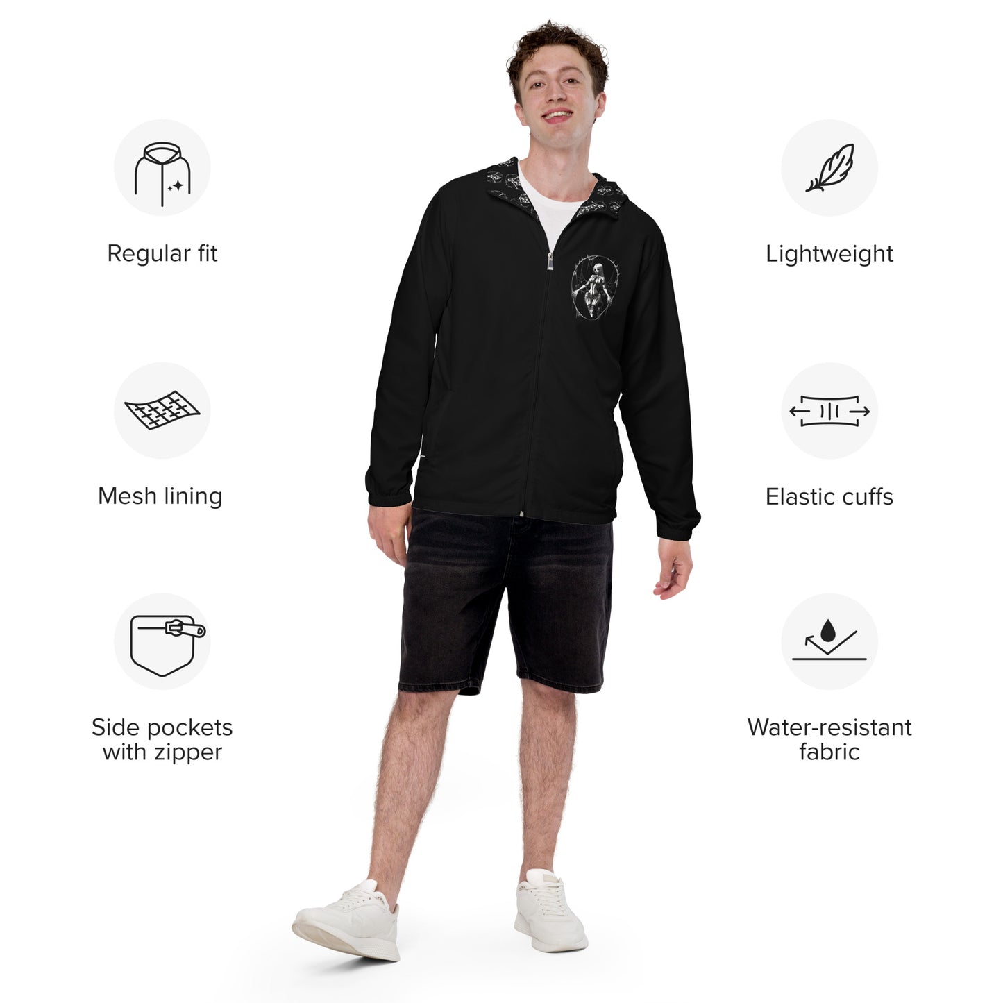 Pinup Spider Girls Men’s windbreaker