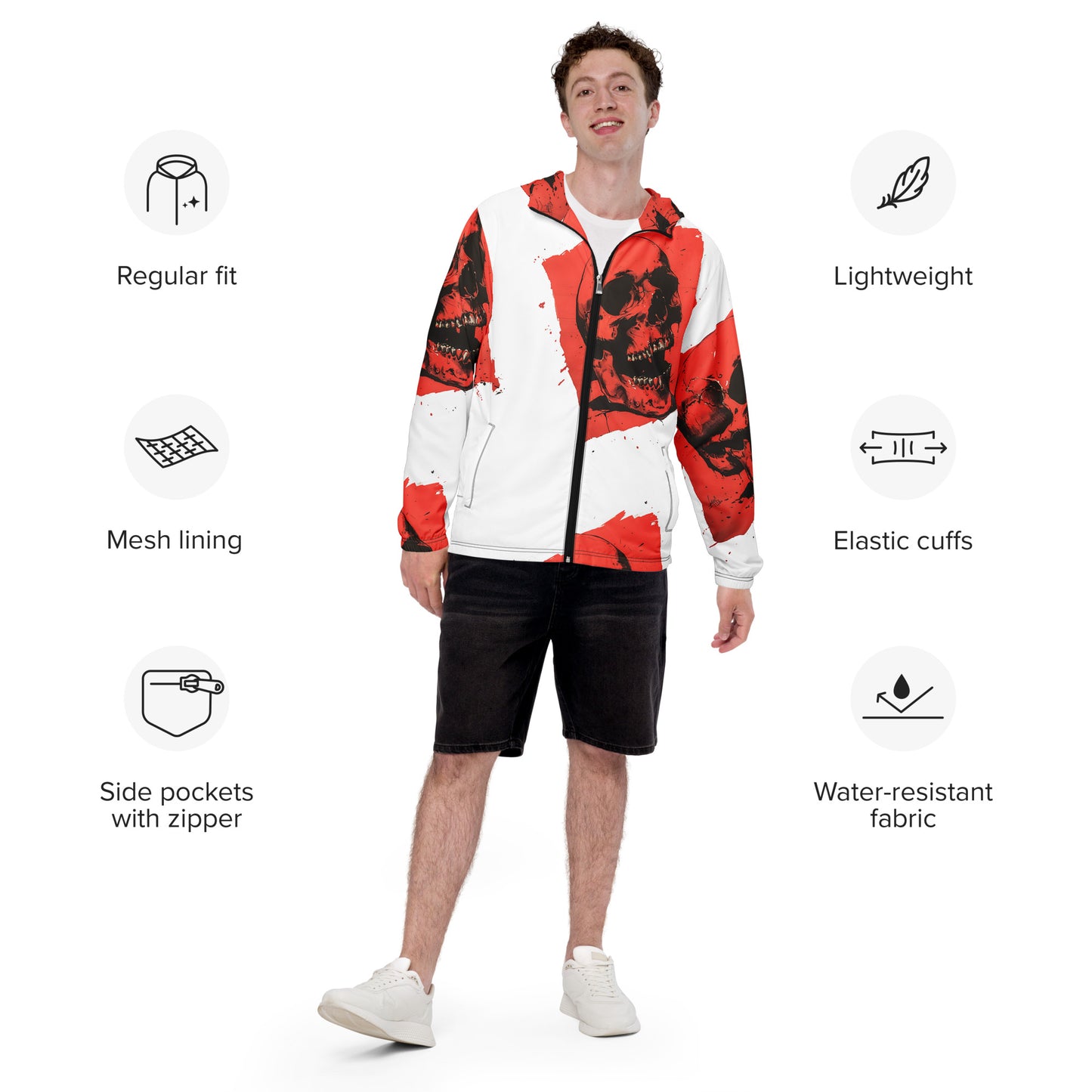 Red Skull Men’s windbreaker