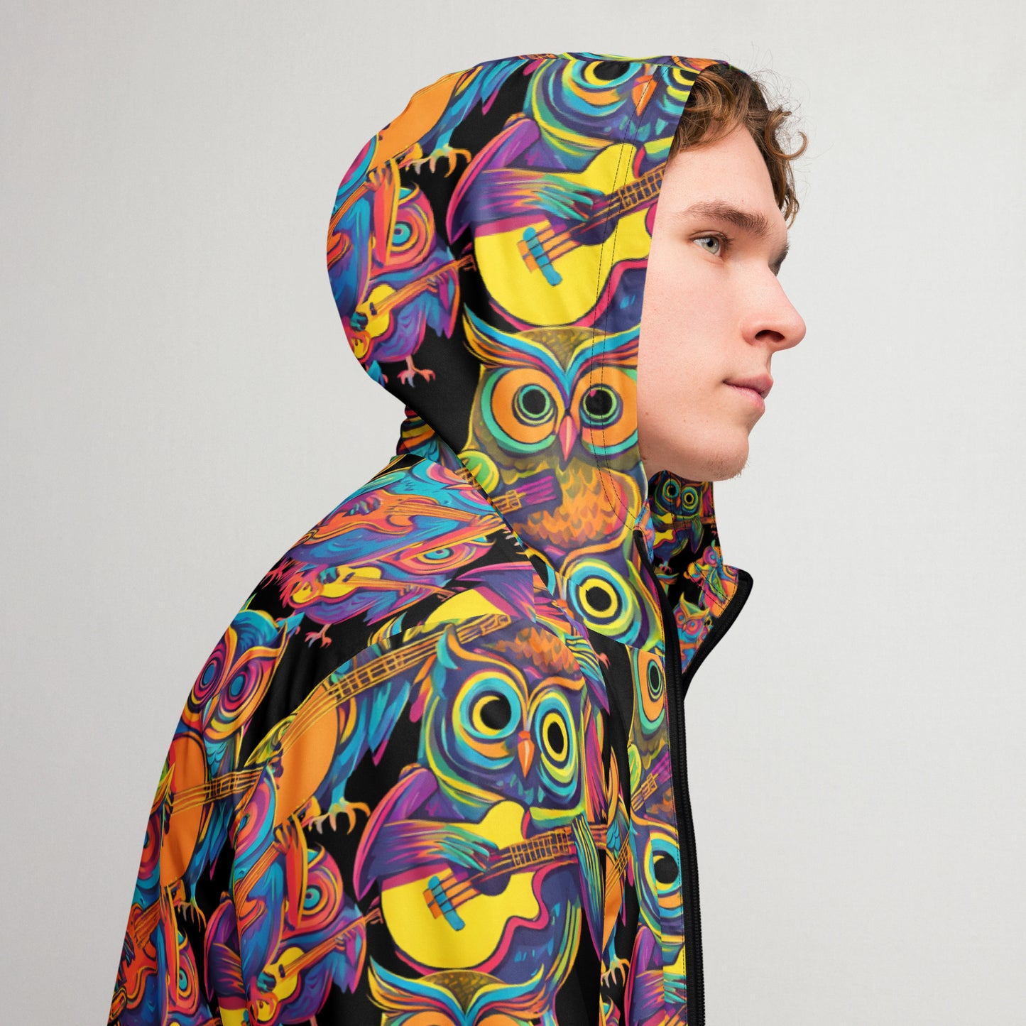 Jammin' Owls Men’s windbreaker - Free Delivery! Reggae / Dub / Ska / Ska punk / Punk - Alternative Apparel and Merch Only from Phase B Records.