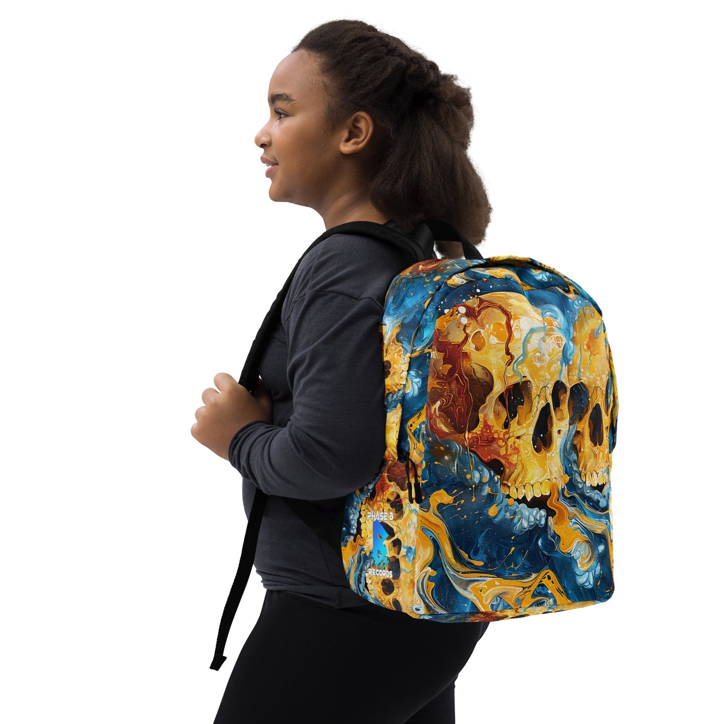Painted Skull Minimalist Backpack