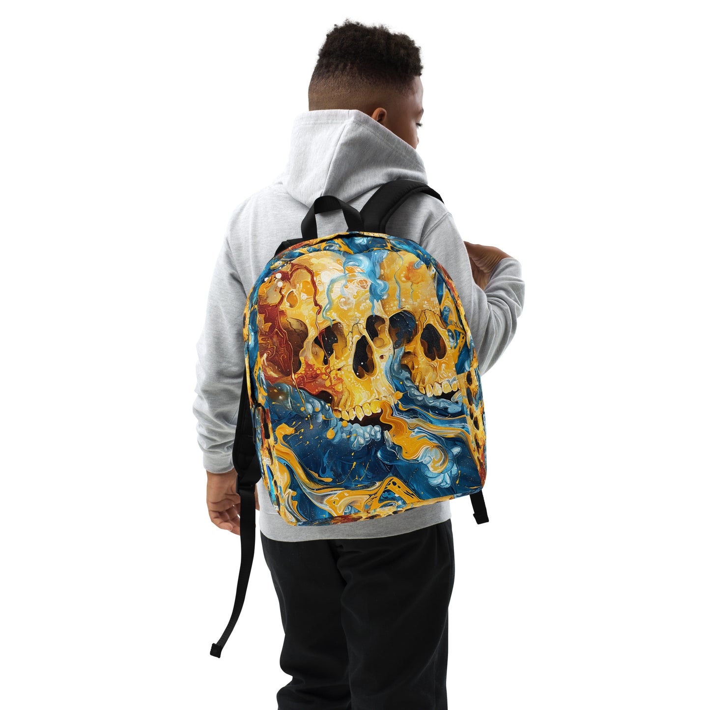 Painted Skull Minimalist Backpack