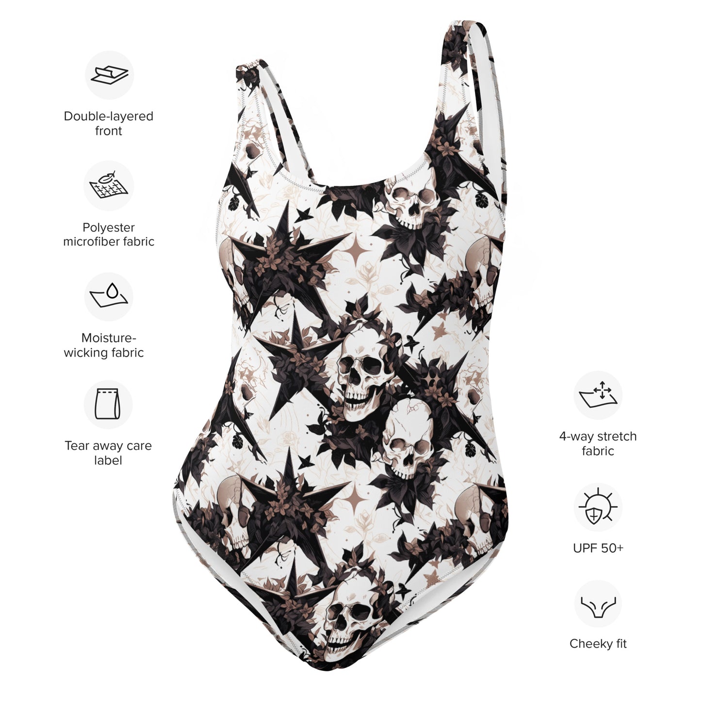 Skulls Black Star Swimsuit