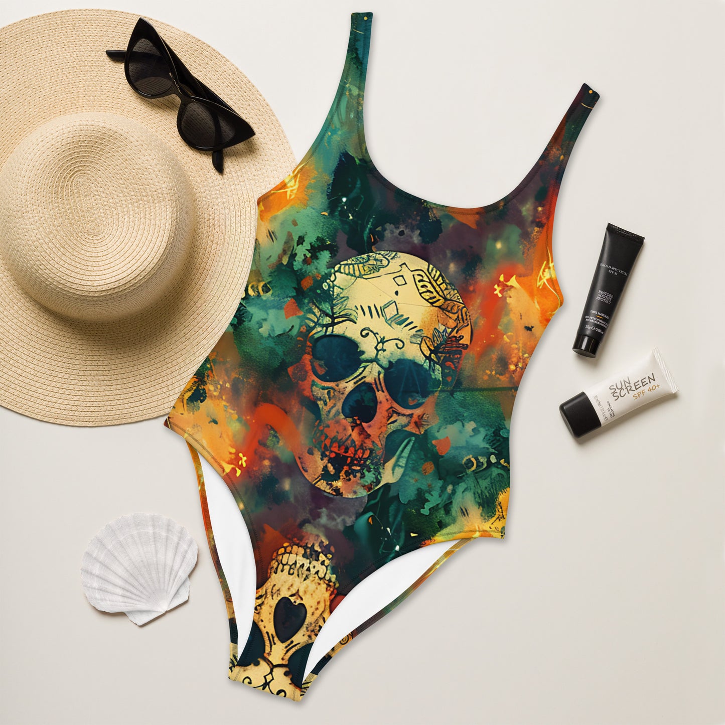 Mexican Skull Swimsuit