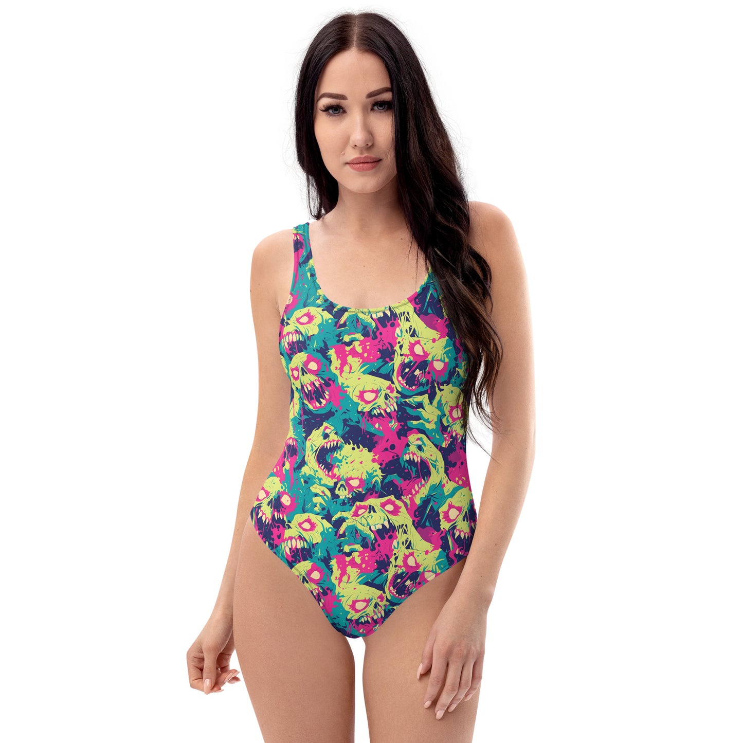 Cartoon Zombie One-Piece Swimsuit