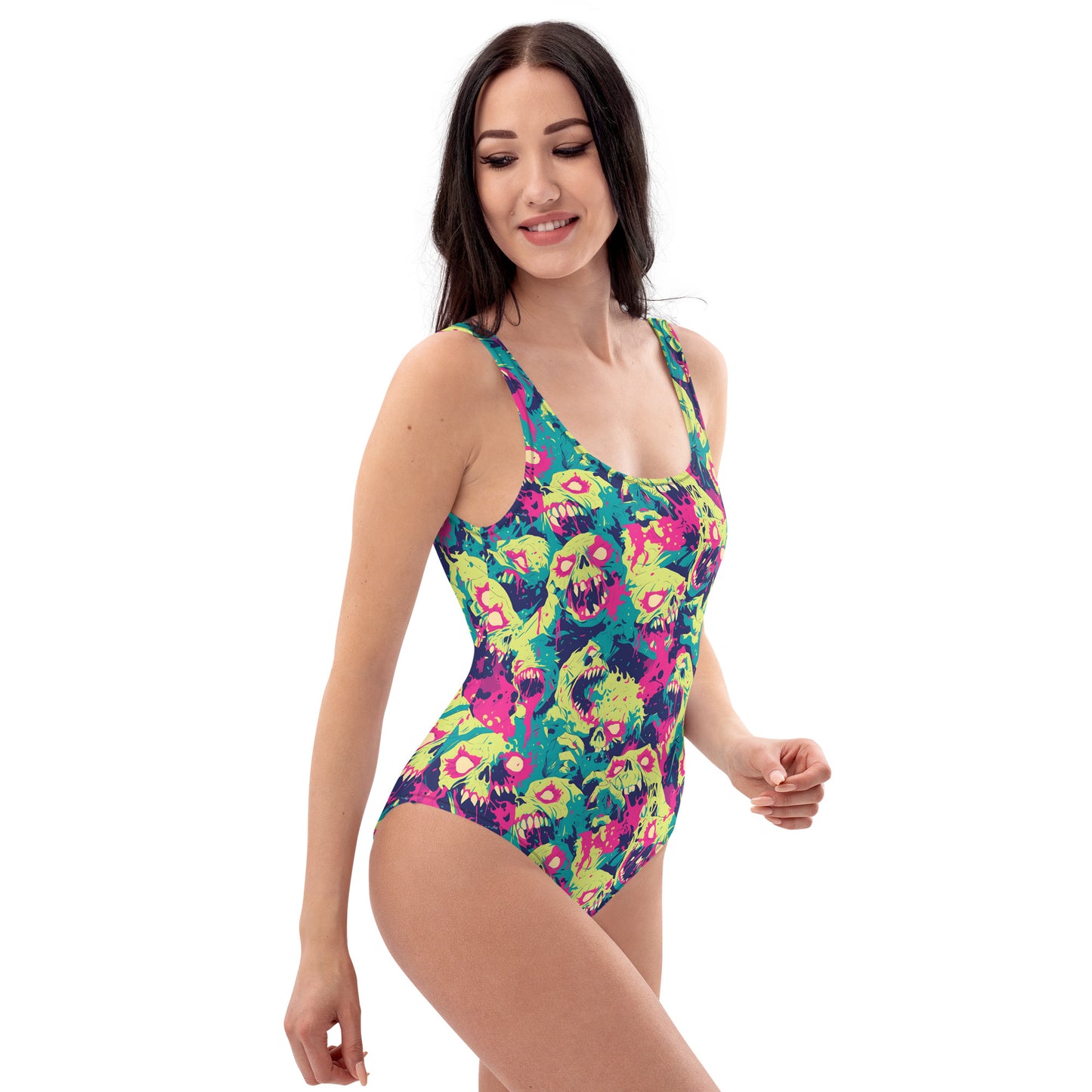 Cartoon Zombie One-Piece Swimsuit