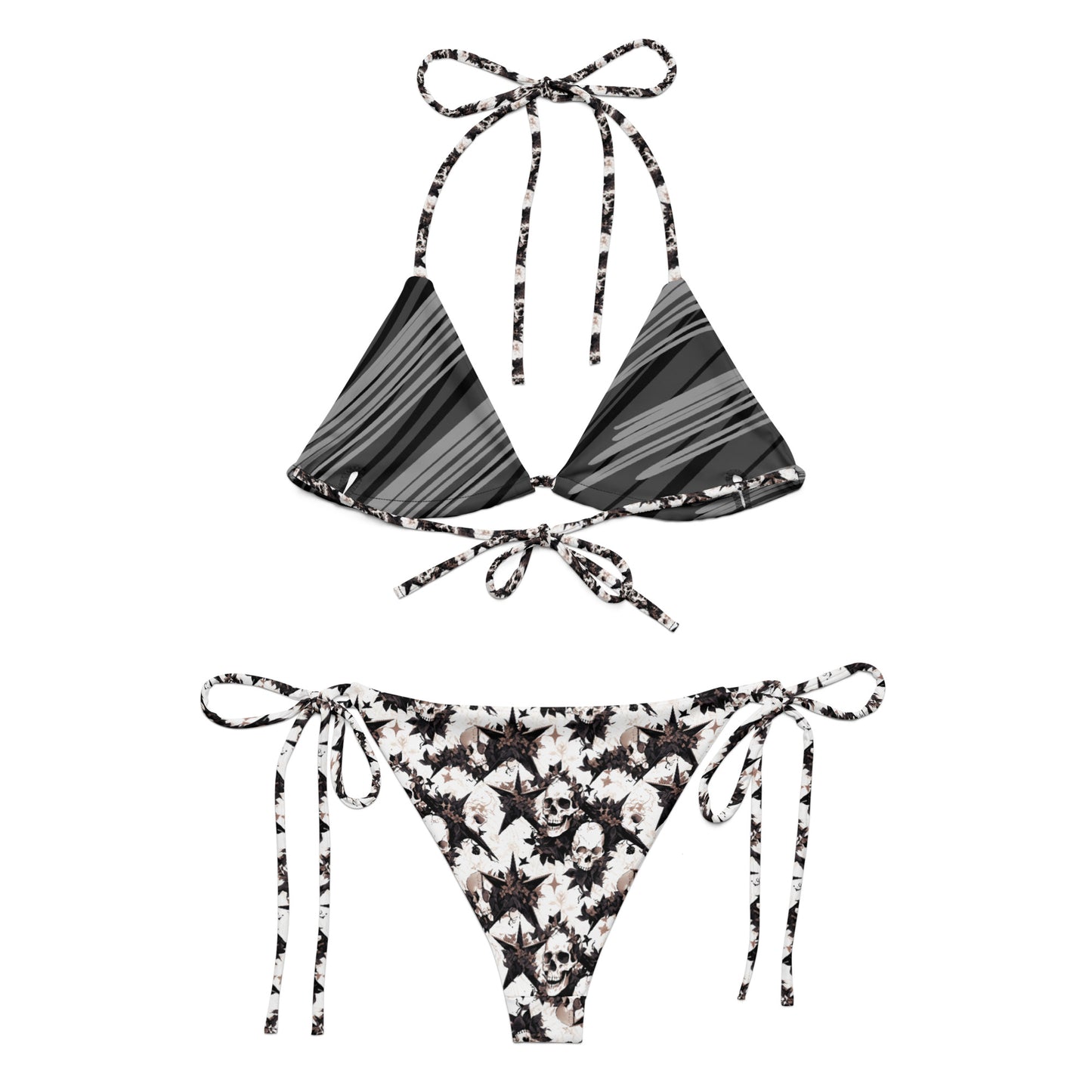Skulls & Stars recycled string bikini