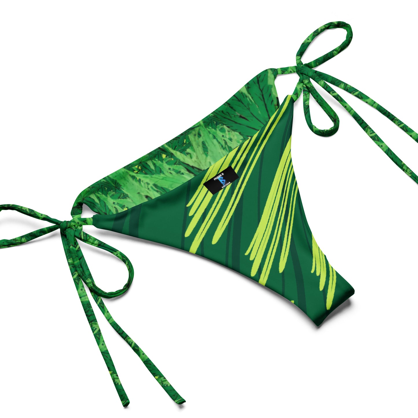 Weed Green recycled string bikini